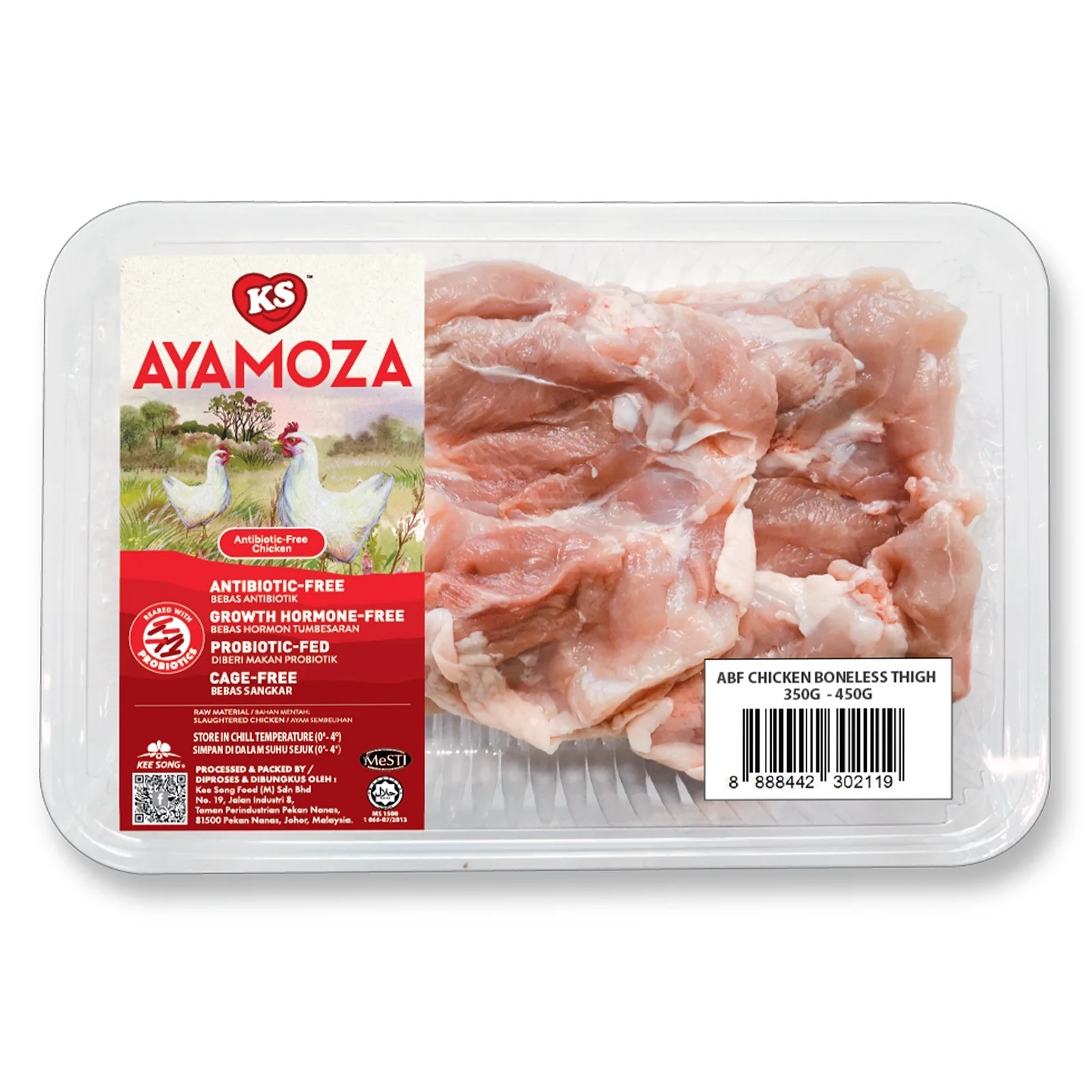 KS Ayamoza ABF Boneless Chicken Thigh 400g+/- - Image 2