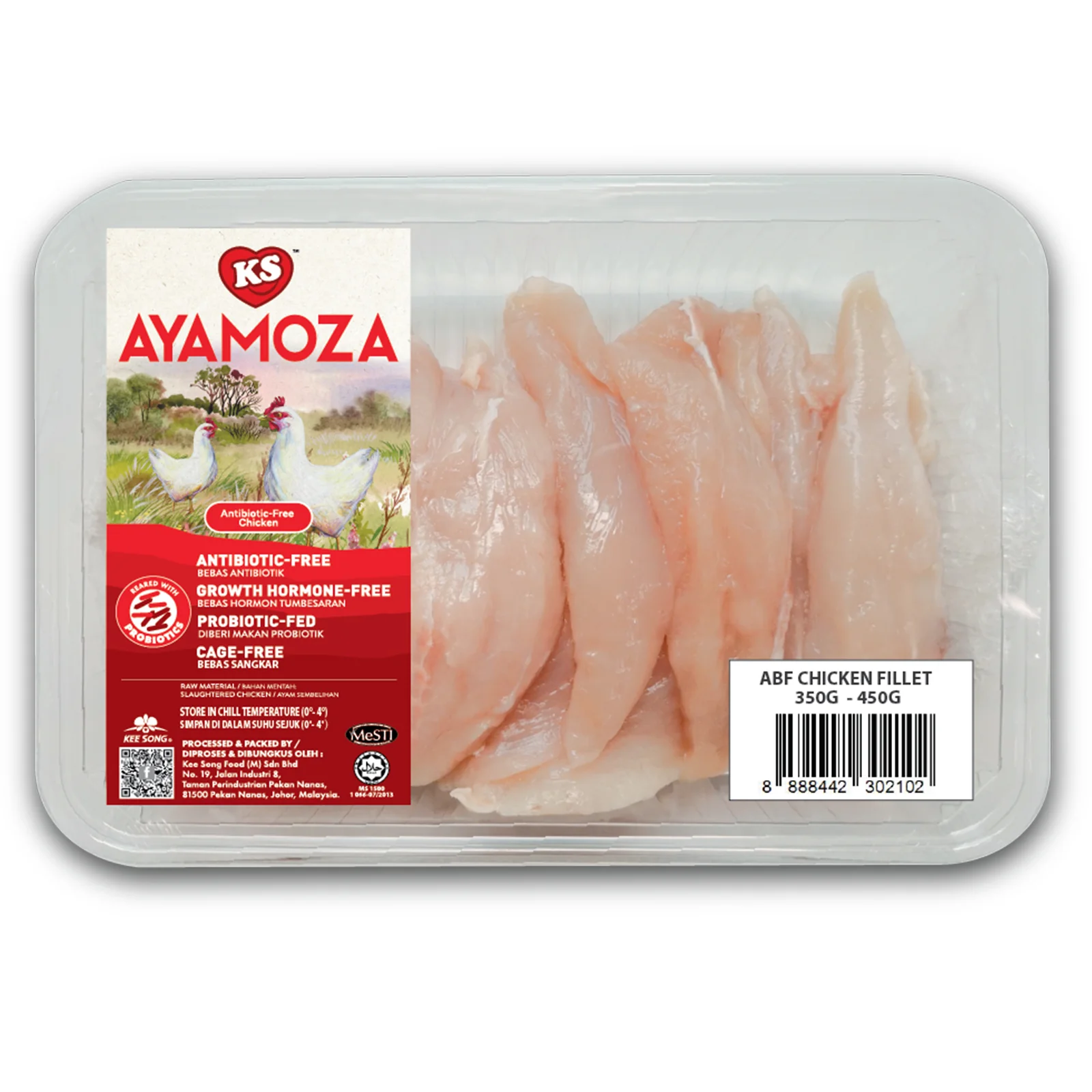 KS Ayamoza ABF Chicken Fillet 400g+/- - Image 2