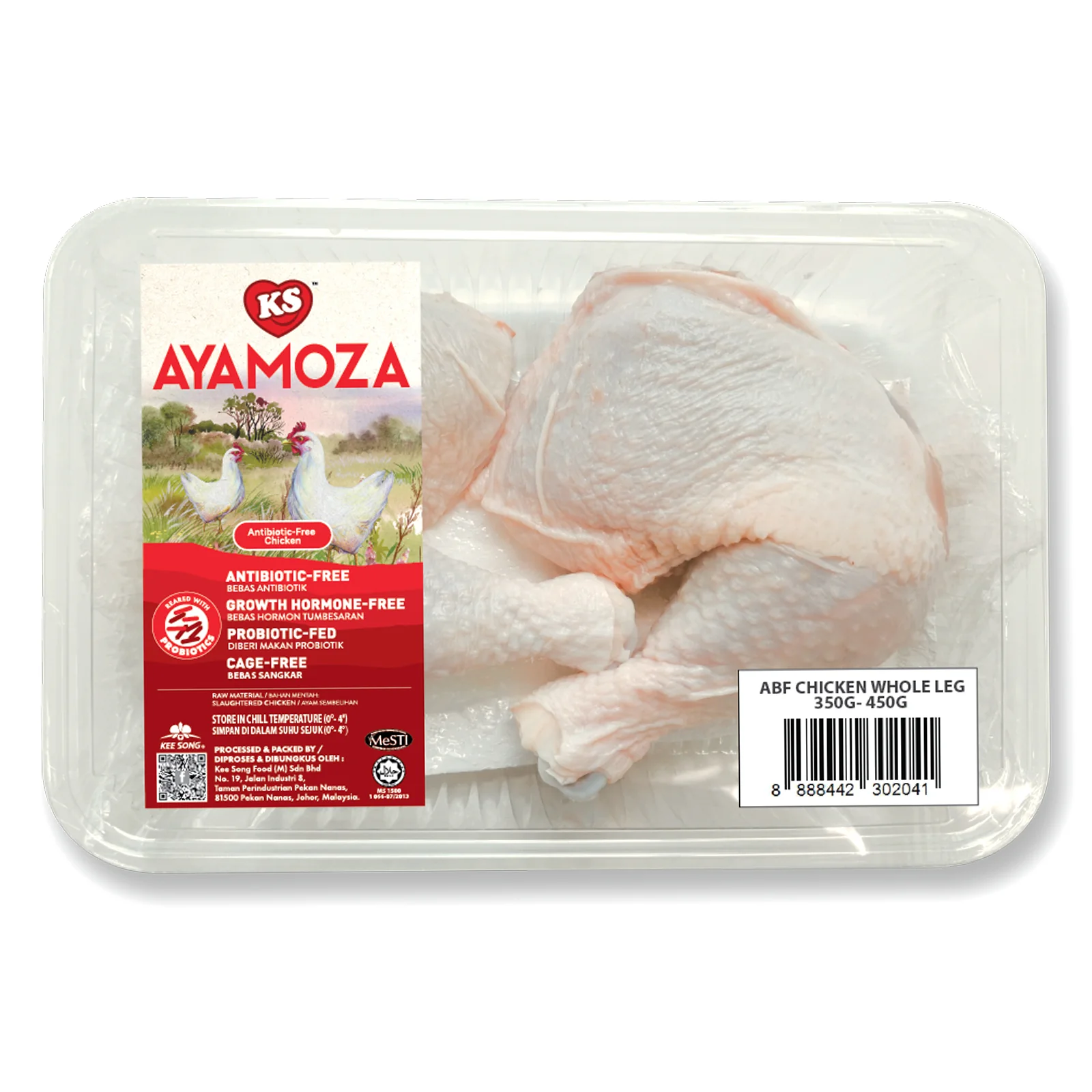 KS Ayamoza ABF Chicken Whole Leg 400g+/- - Image 2