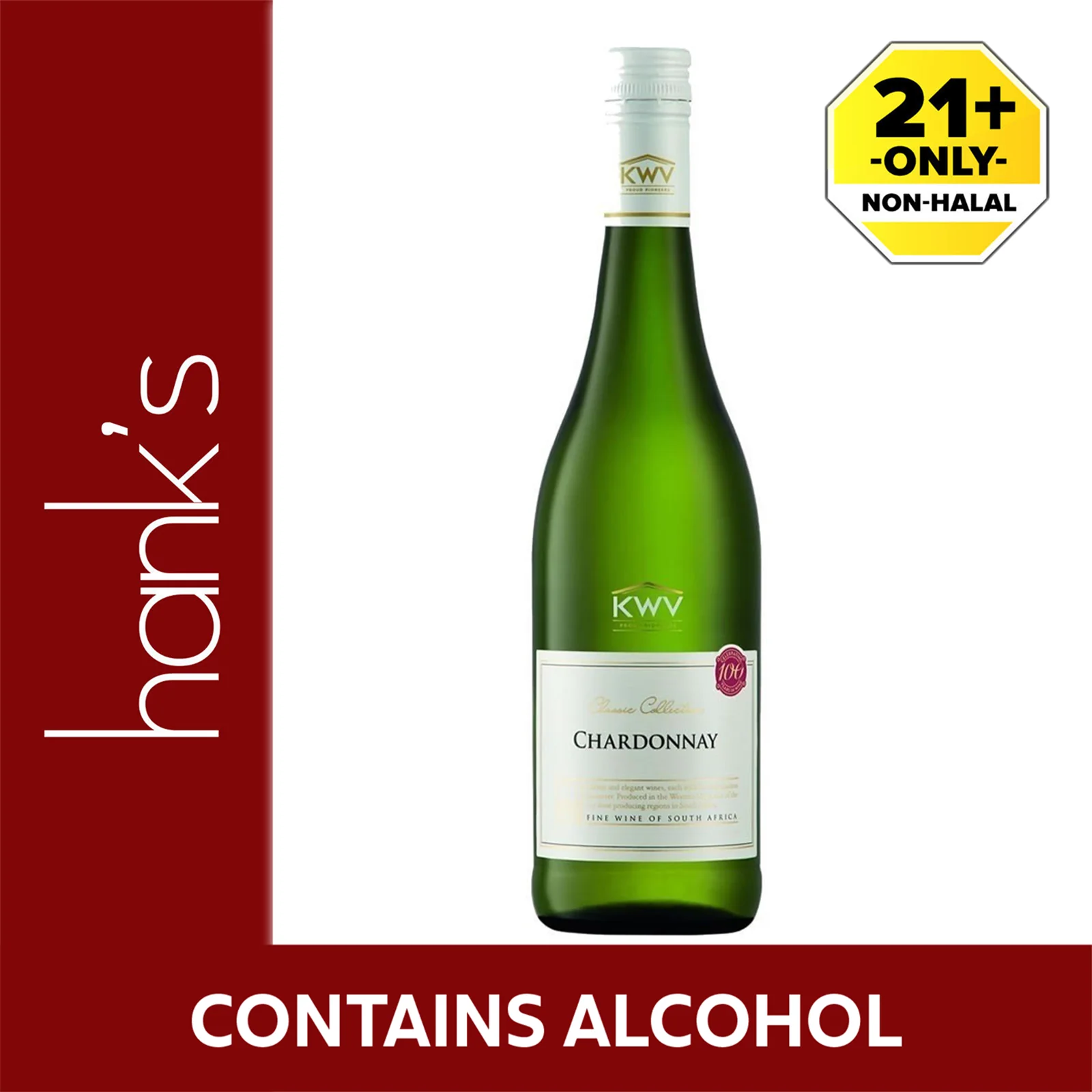 KWV Classic Collection Chardonnay Wine 750ml - Image 2