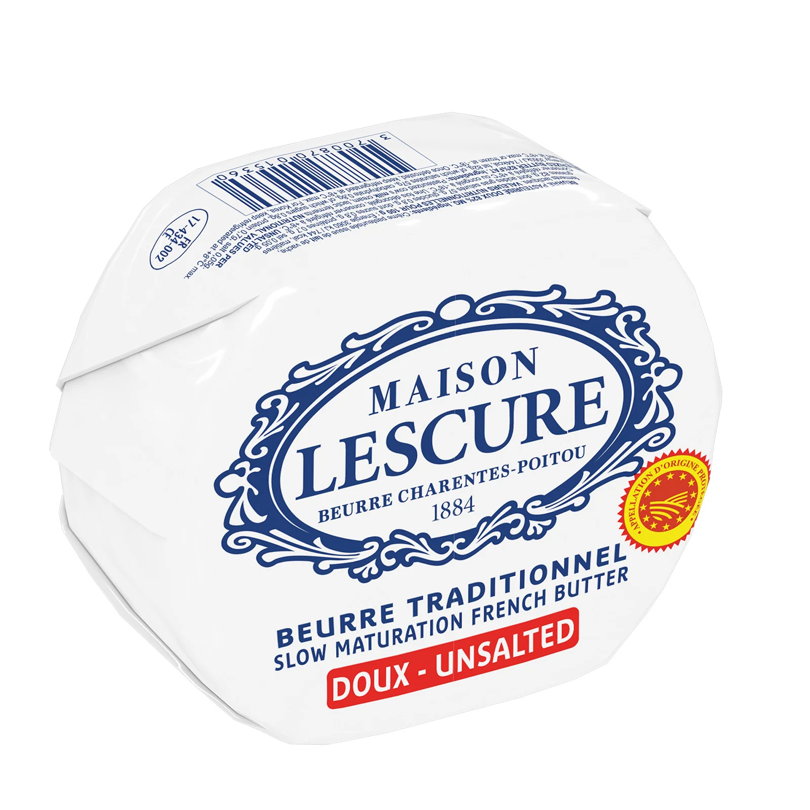 Lescure Unsalted Butter Rectangle 200g - Image 2