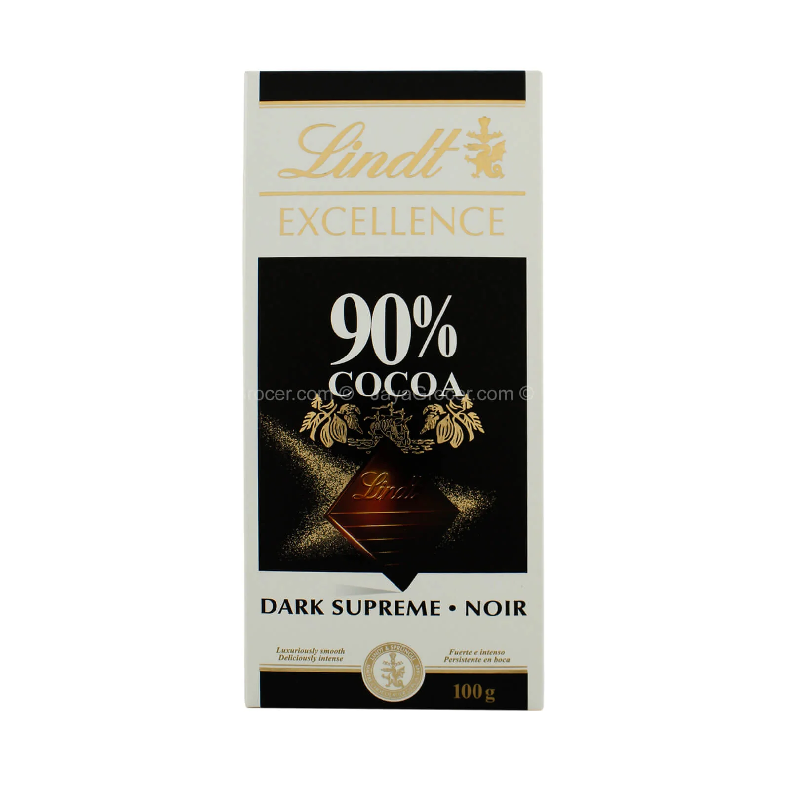 Lindt Excellence Dark 90% Cocoa Chocolate Bar 100g - Image 2