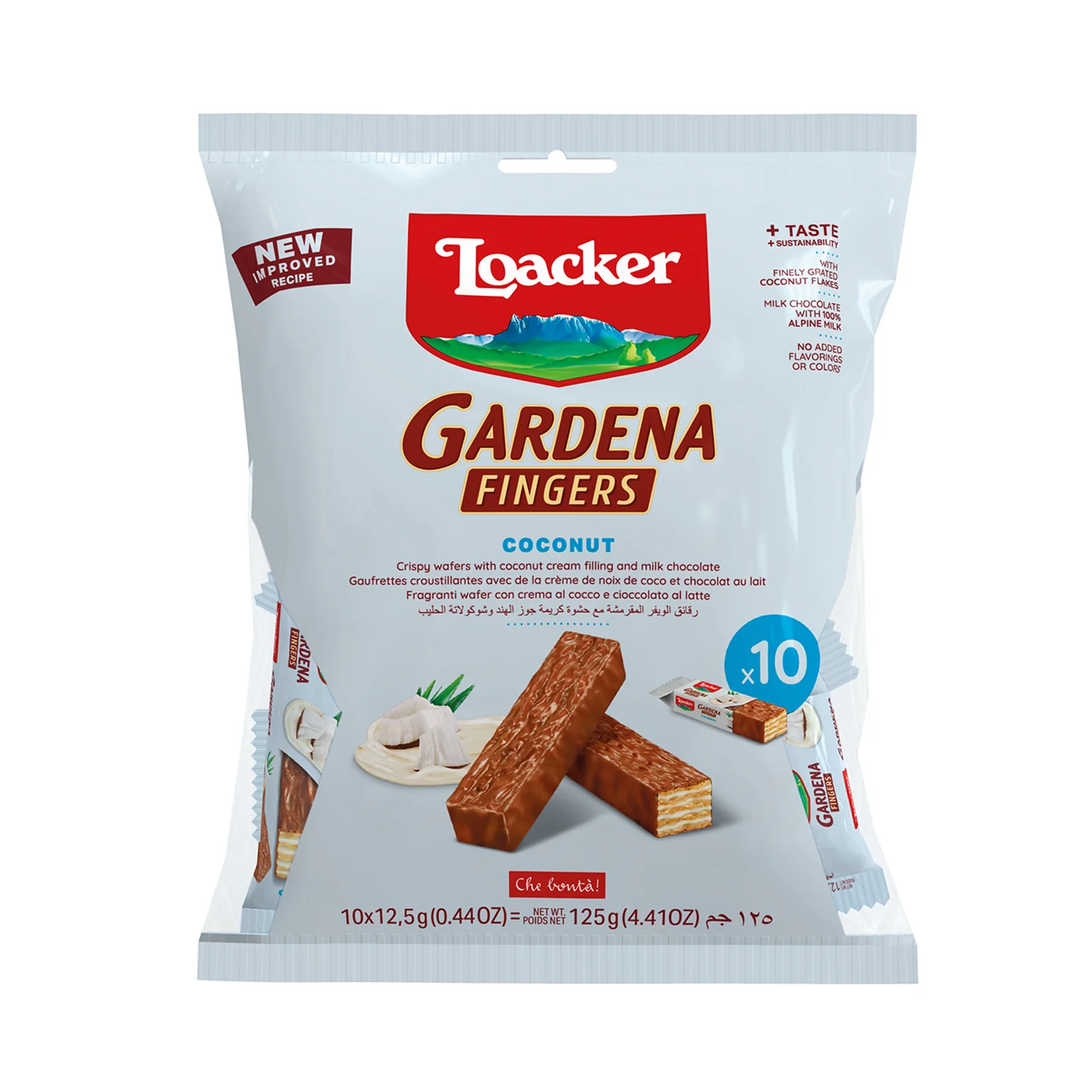 Loacker Gardena Fingers Coconut 125g