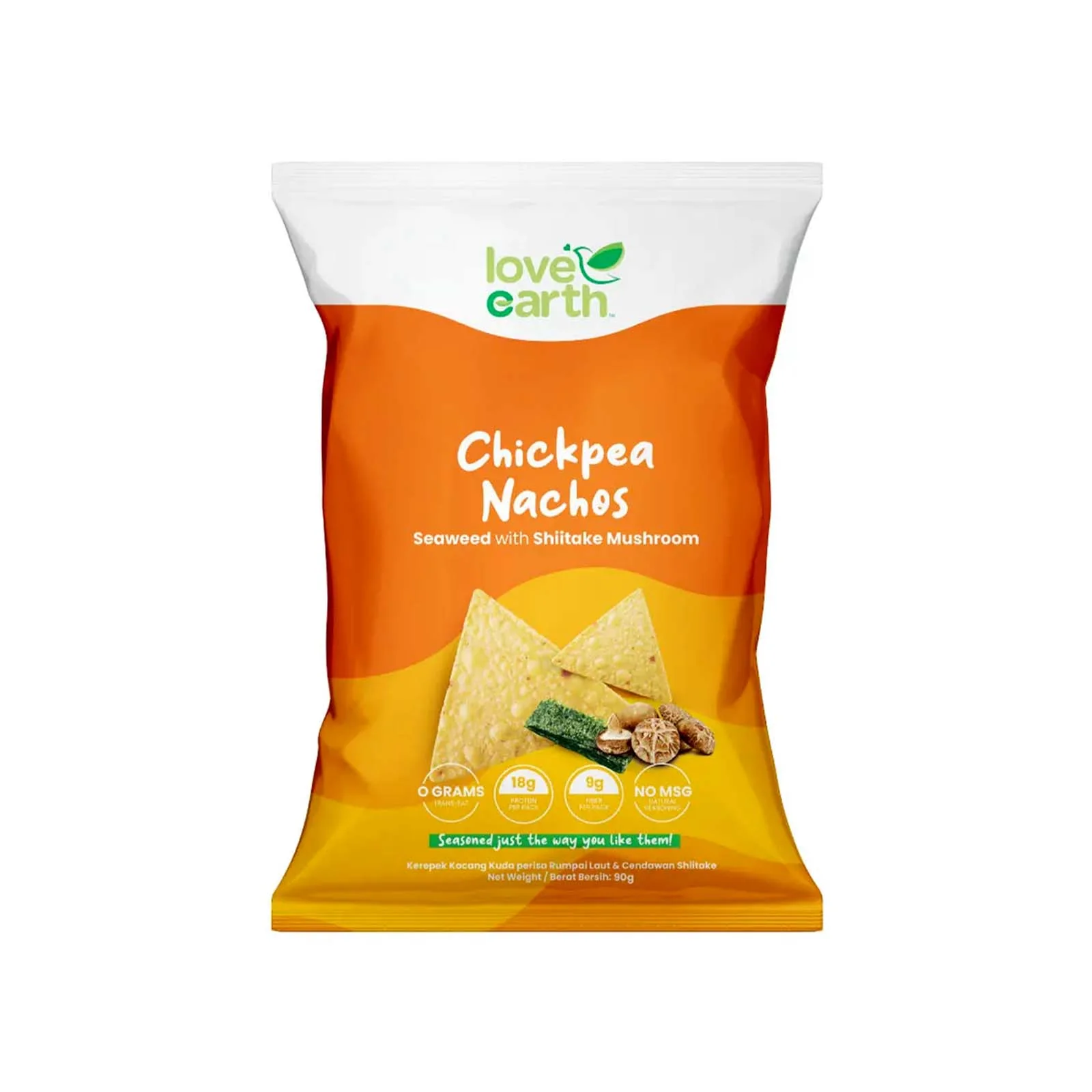 Love Earth Chickpea Nachos Seaweed and Shiitake 90g - Image 2