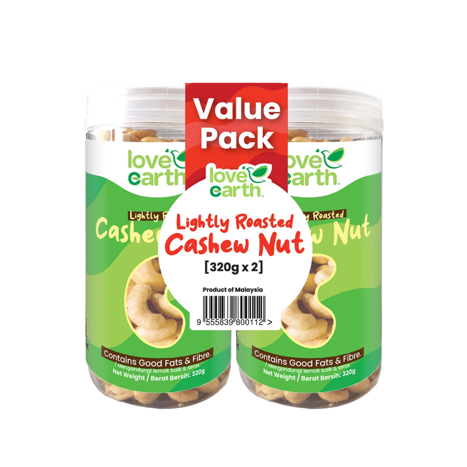 Love Earth Natural Cashew Nut 320g x 2 - Image 2