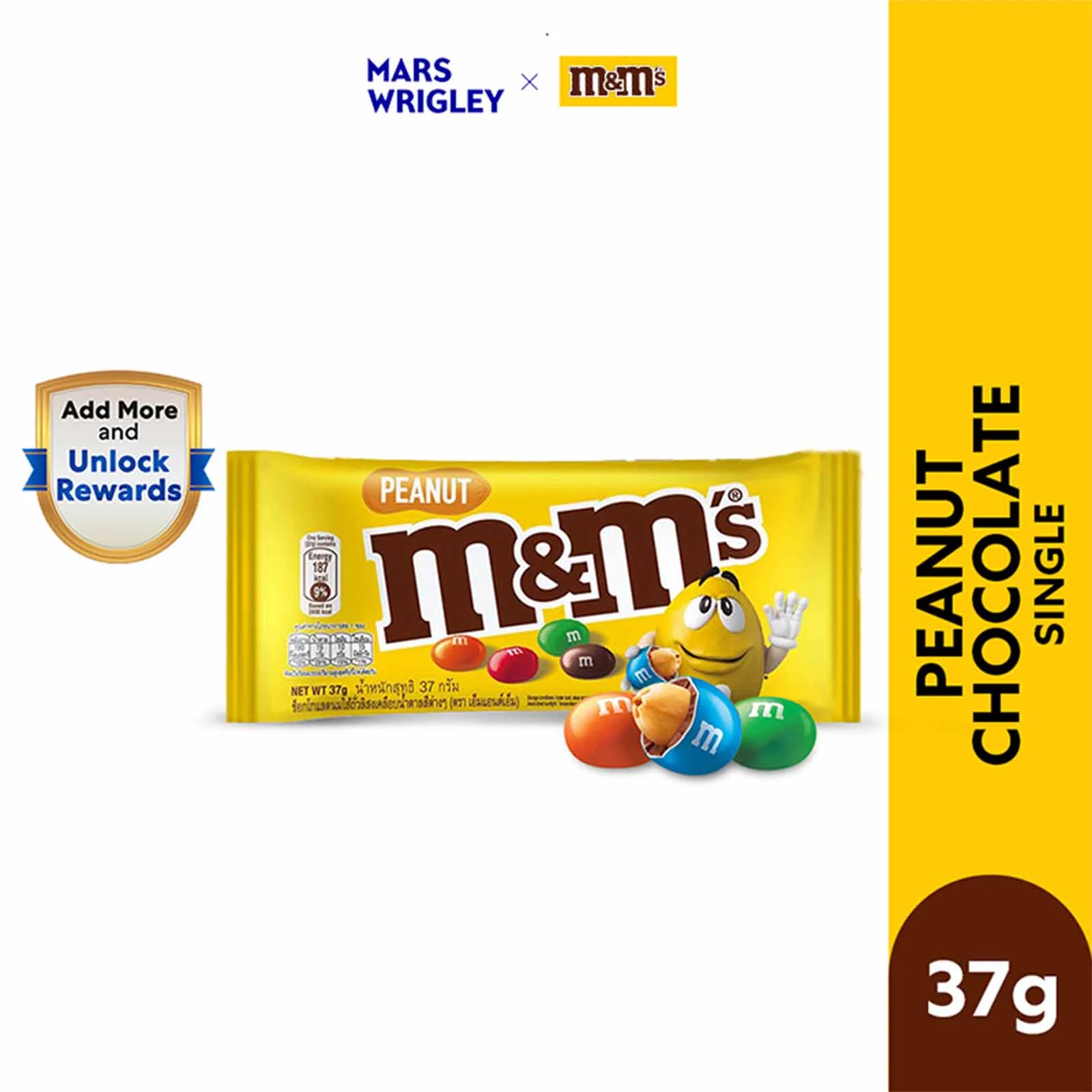 M&M Peanut Chocolate Candies 37g - Image 2