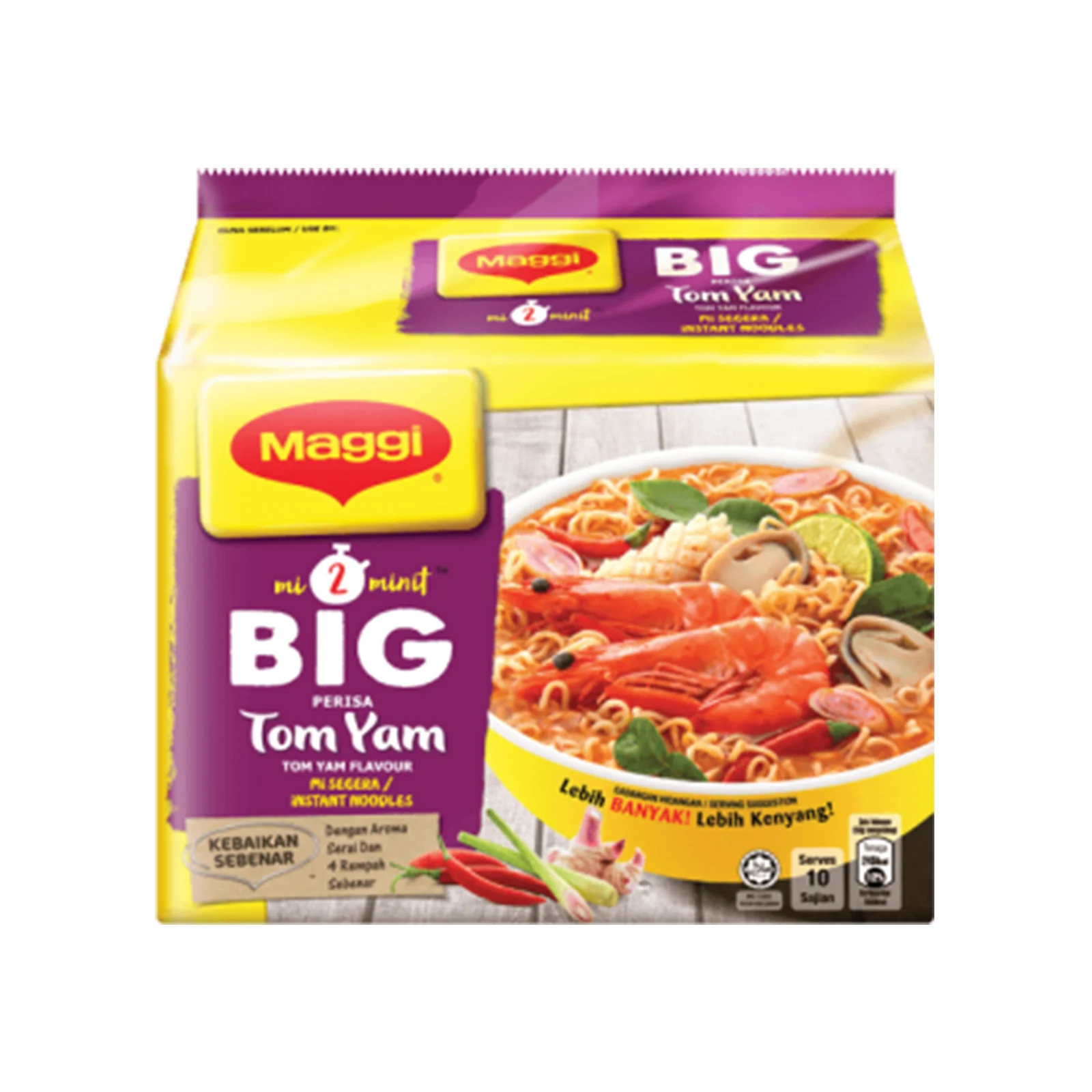 Maggi Big Tomyum Flavour Instant Noodle 107g x 5 - Image 2