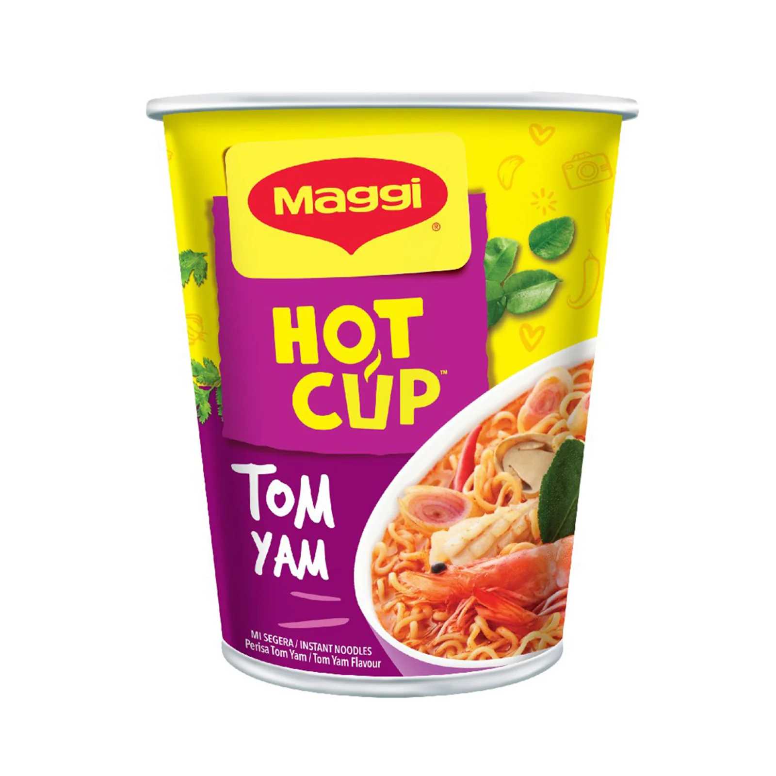Maggi Hot Cup Tom Yam Instant Noodle 60g - Image 3