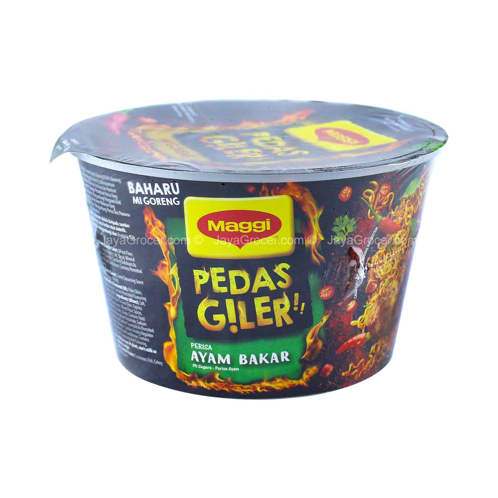 Maggi Pedas Giler Perencah Ayam Bakar Instant Noodle Bowl 98g - Image 2