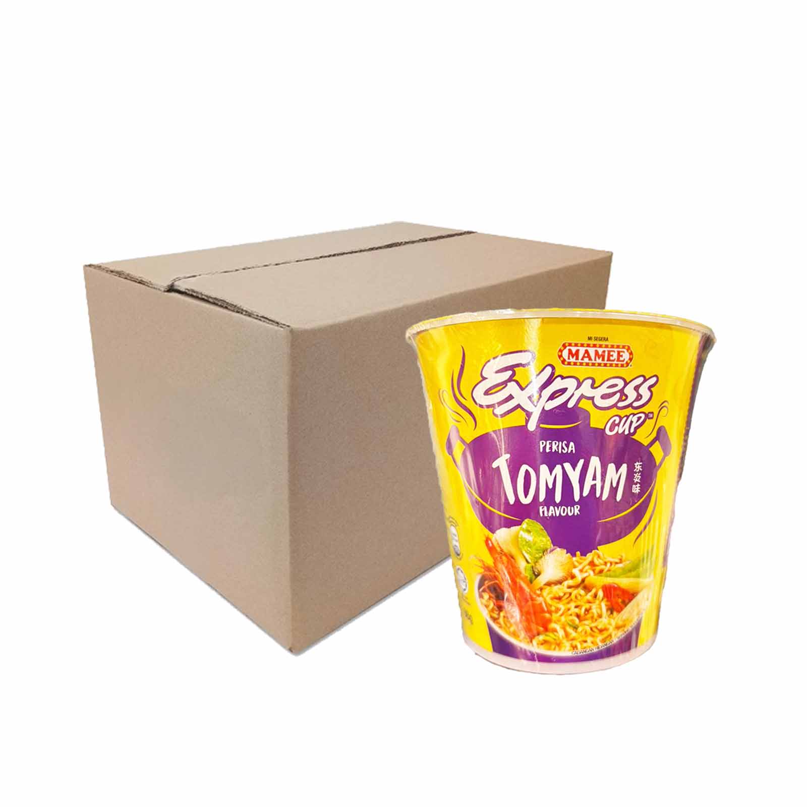 Mamee Express Tomyam Flavour Instant Noodle Cup 60g - Image 2
