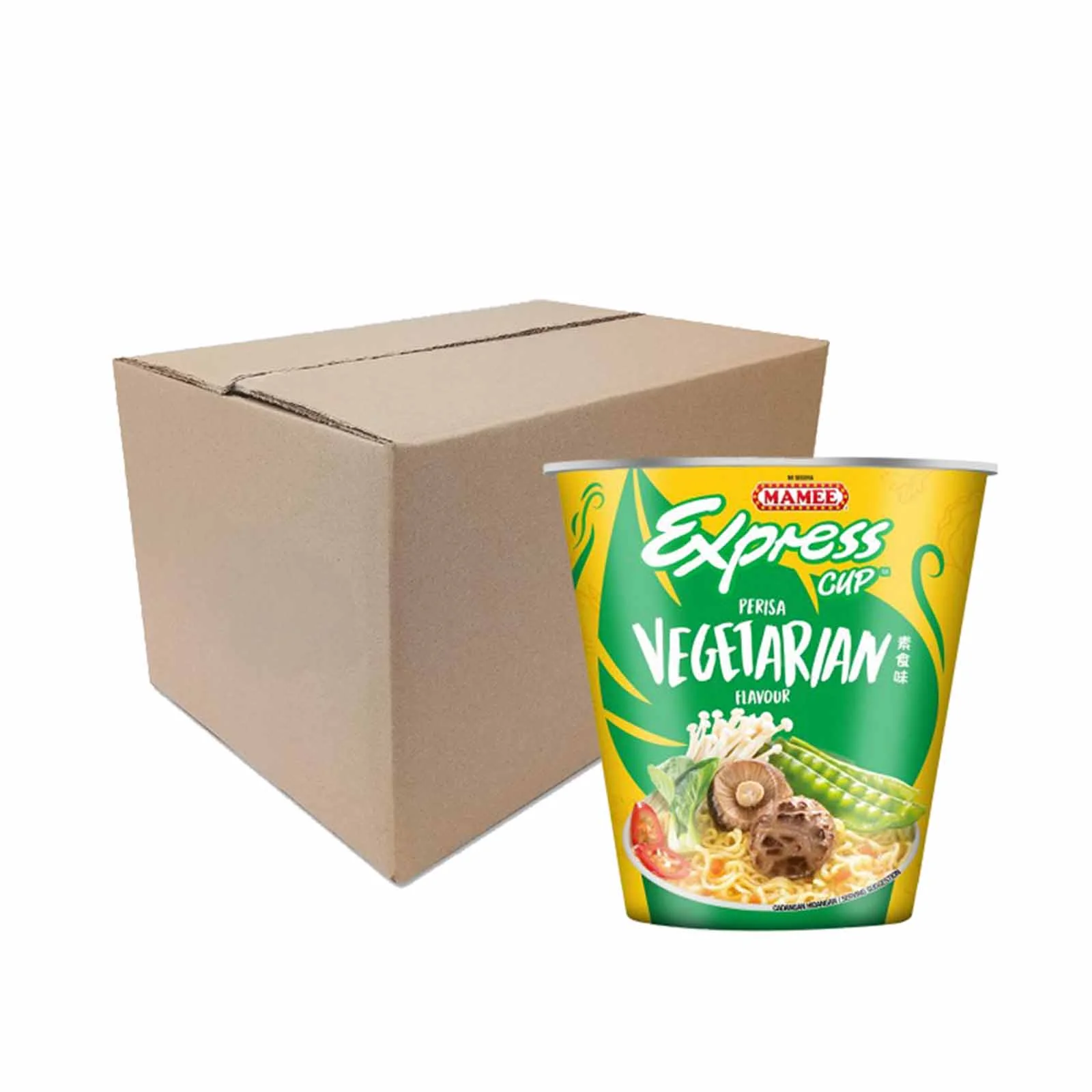 Mamee Express Vegetarian Flavour Instant Noodle Cup 60g - Image 2