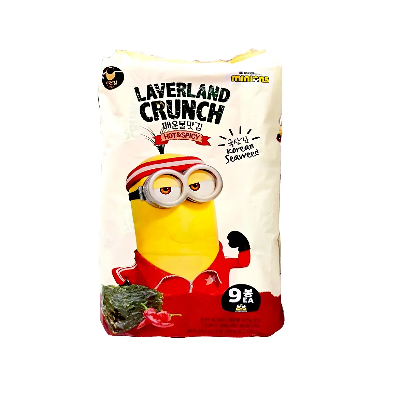 Manjun Hot and Spicy Crunchy Seaweed 4.5g x 9 - Image 2
