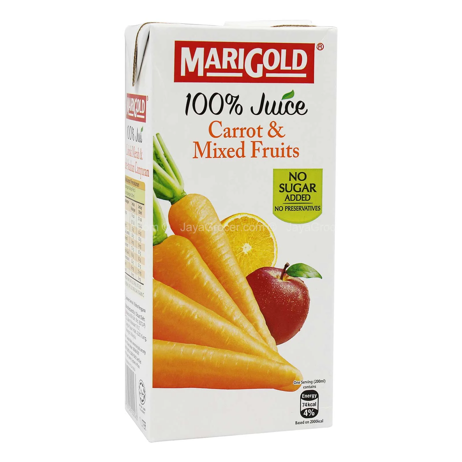 Marigold 100% Carrot and Mixed Fruit 1L - Image 2