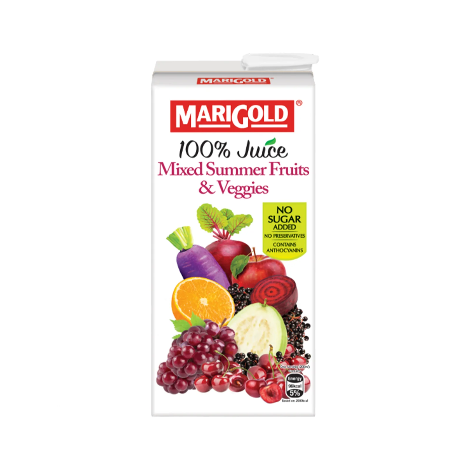 Marigold 100% Juice Veggie Mixed Summer Fruits 1L - Image 2
