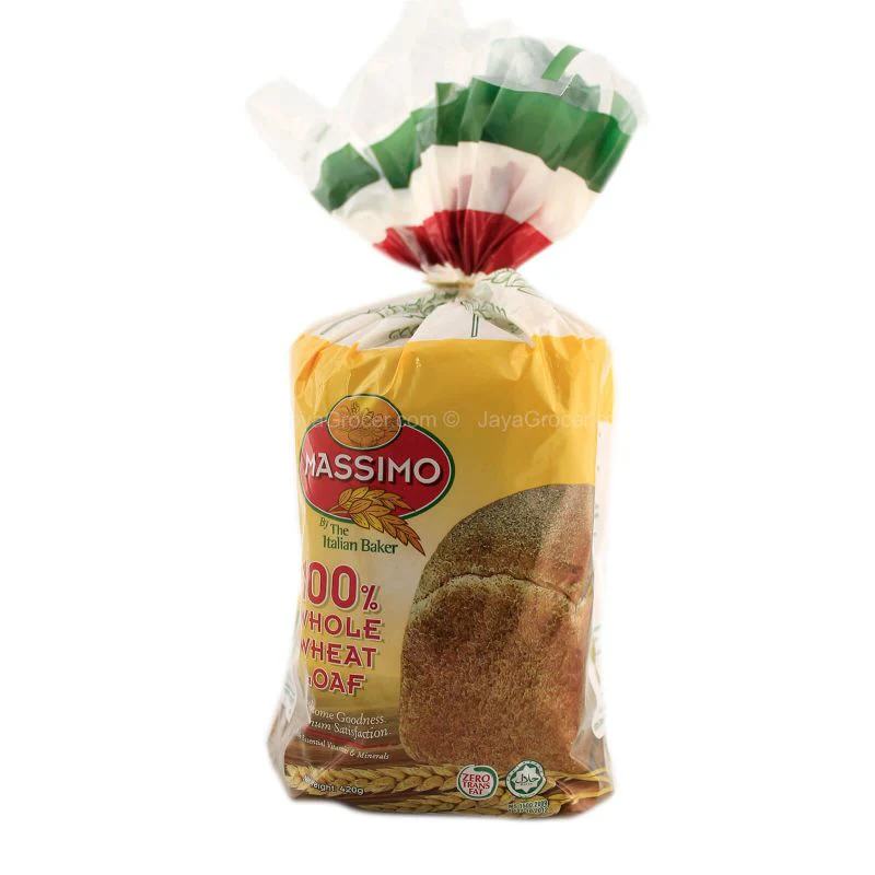 Massimo 100% Whole Wheat Loaf Bread 400g - Image 2