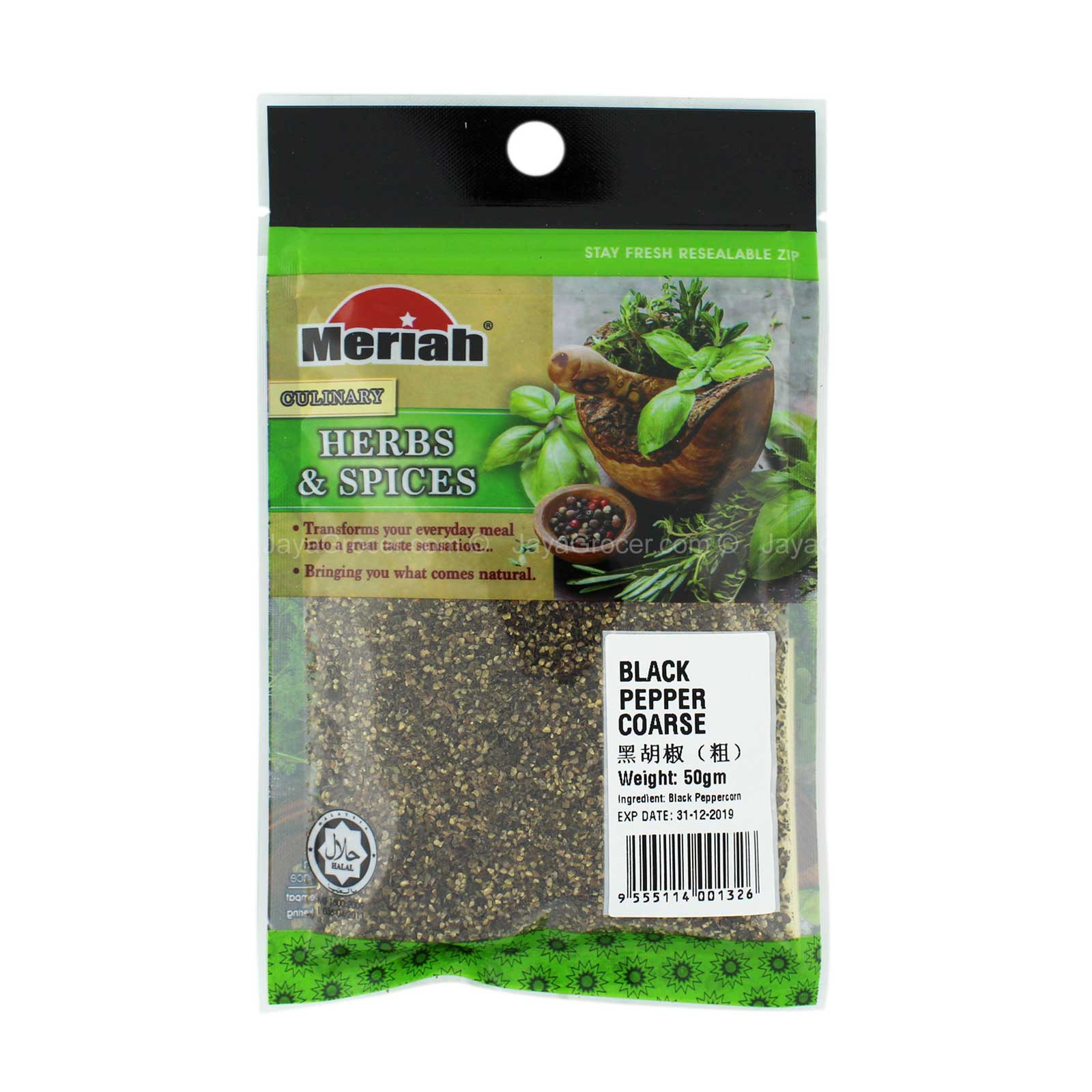 Meriah Black Pepper Coarse 50g - Image 2