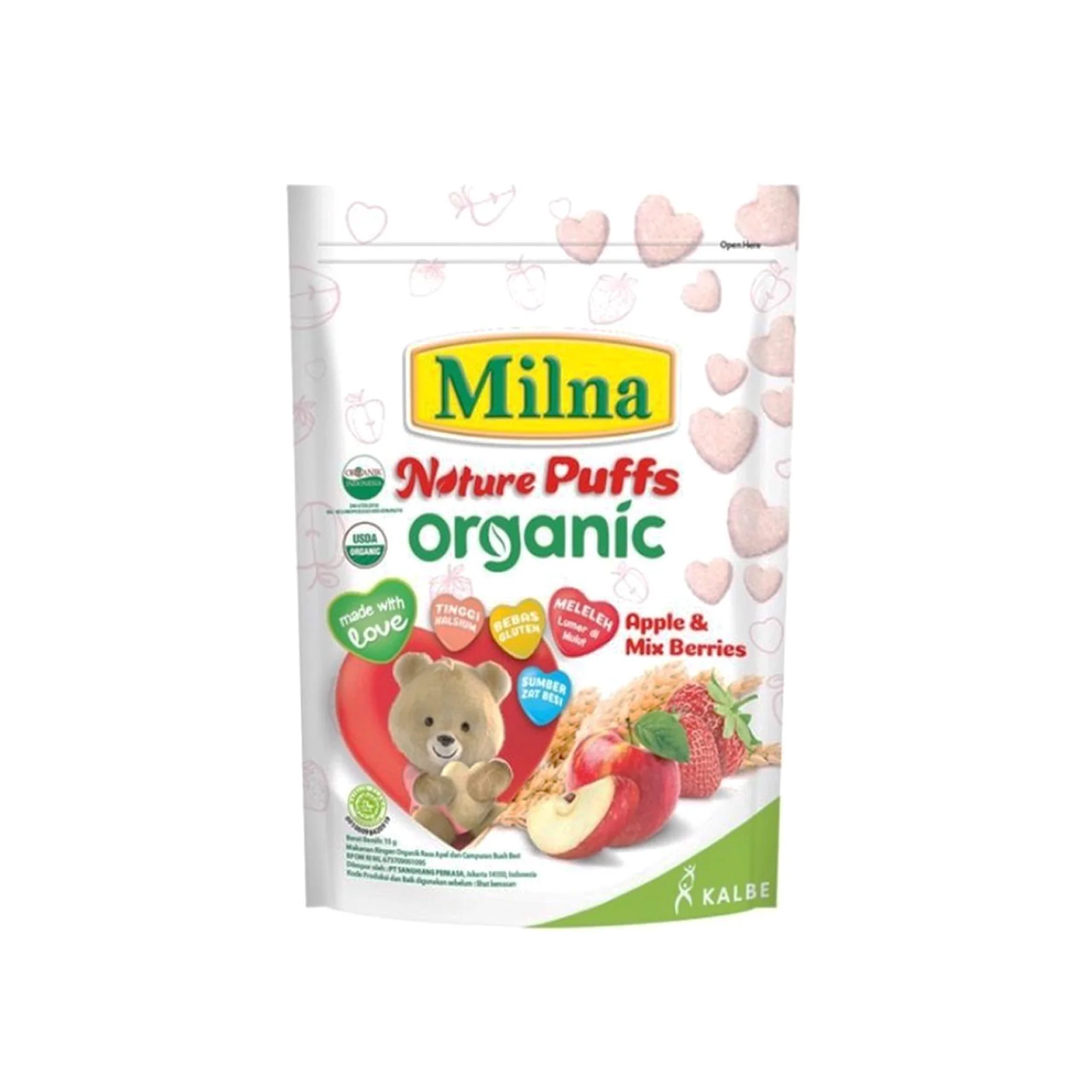 Milna Nature Organic Apple and Mixberry Puff 15g - Image 2