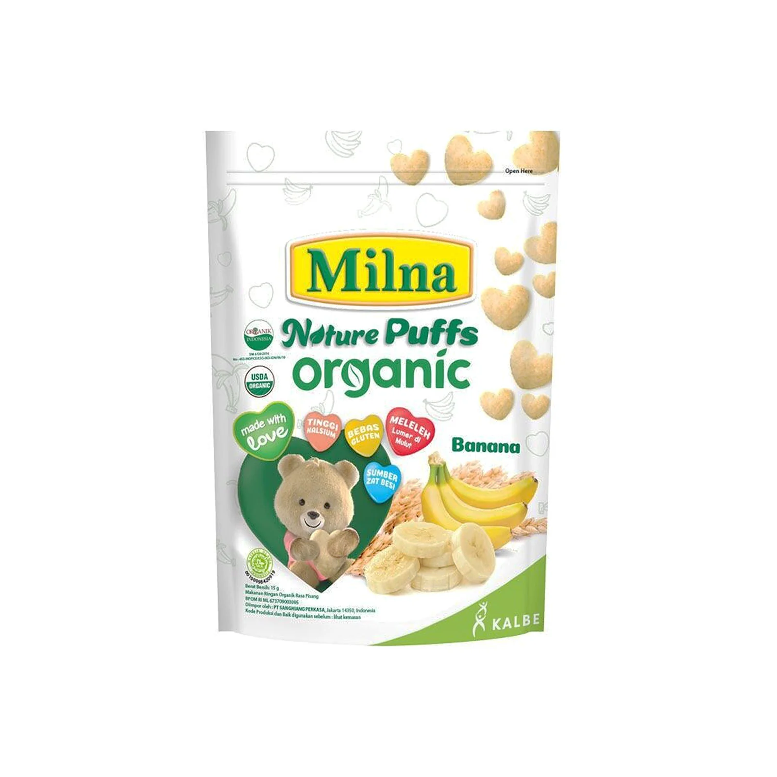 Milna Nature Organic Banana Puff 15g - Image 2