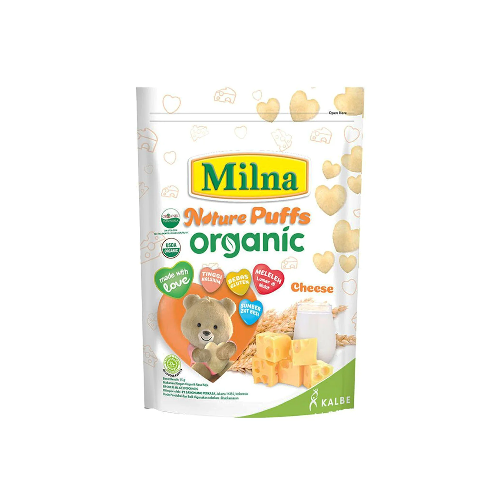 Milna Nature Organic Cheese Puff 15g - Image 2
