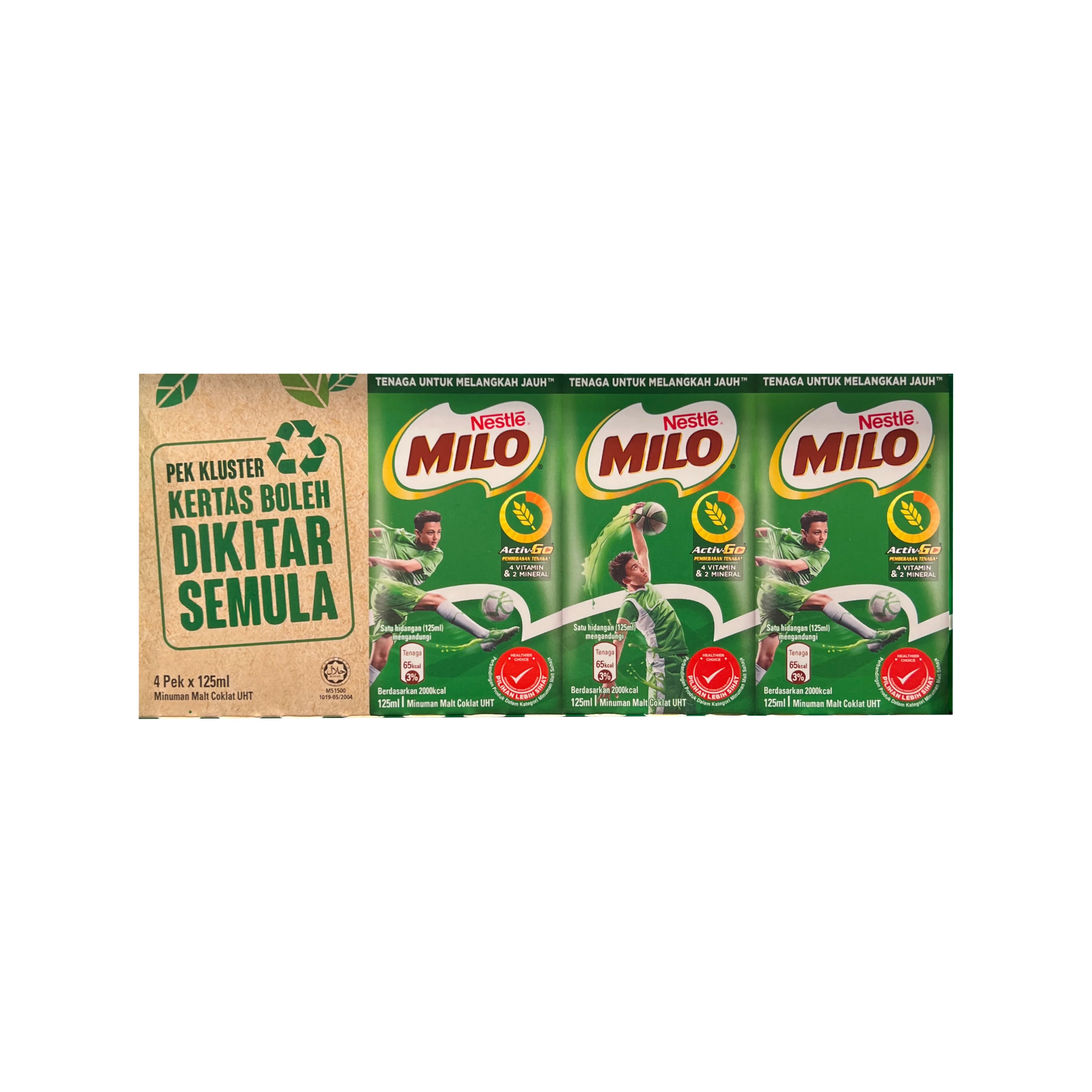 Milo Activ-Go Ready-to-Drink Chocolate Malt Drink 125ml x 4 - Image 3