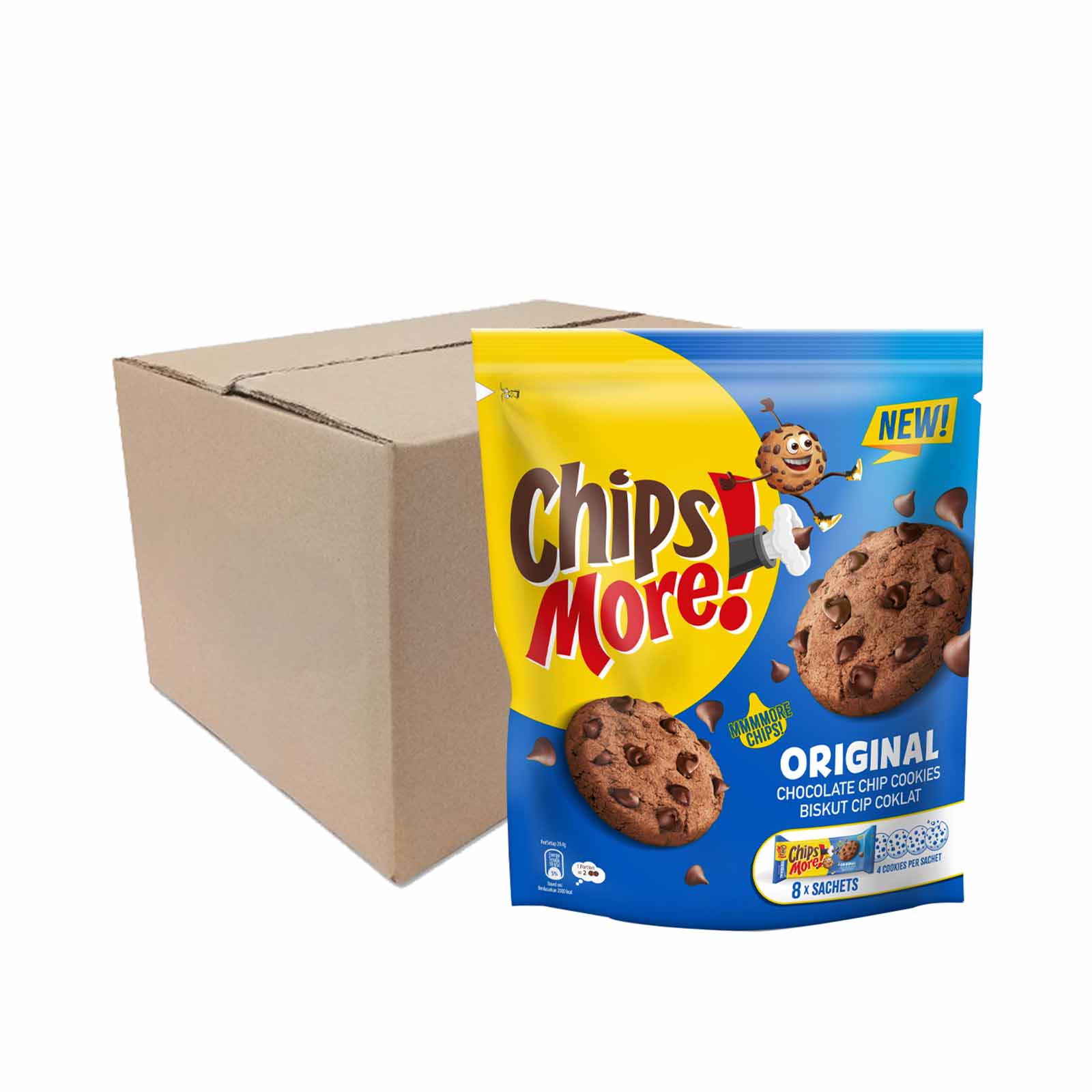 Mini Chipsmore Original Chocolate Chip Cookies 24g x 8 - Image 2