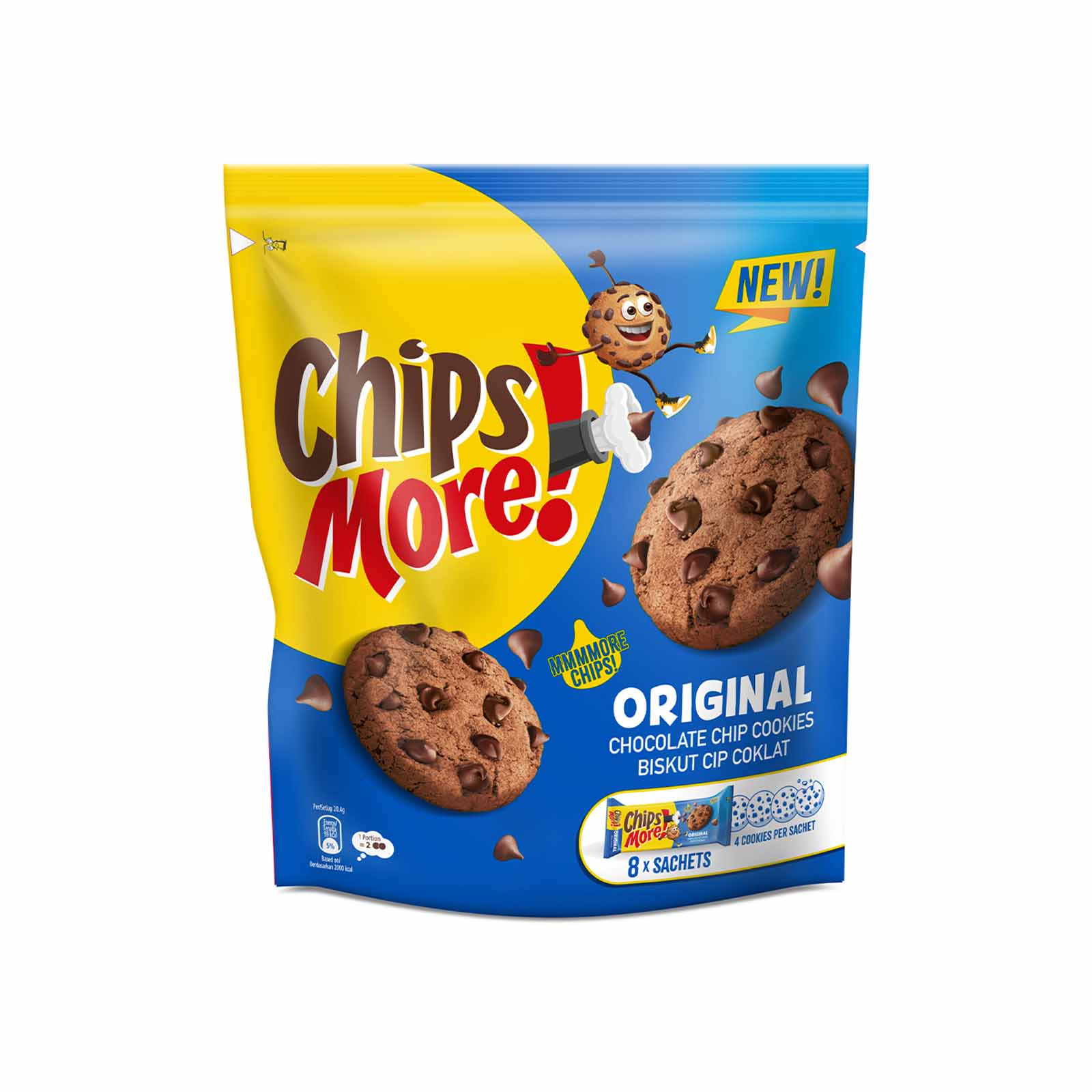 Mini Chipsmore Original Chocolate Chip Cookies 24g x 8 - Image 4