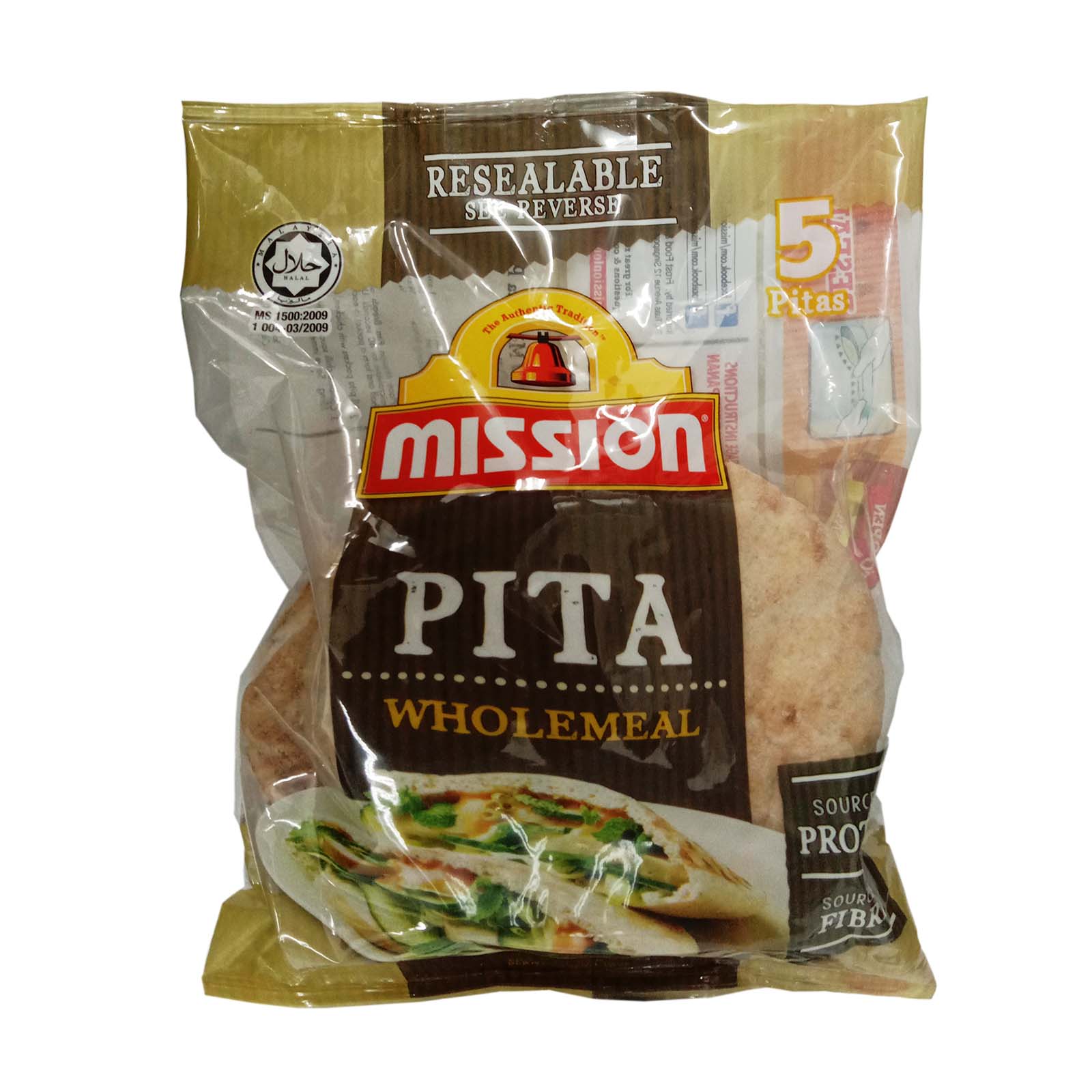 Mission Wholemeal Pita Bread 400g - Image 2