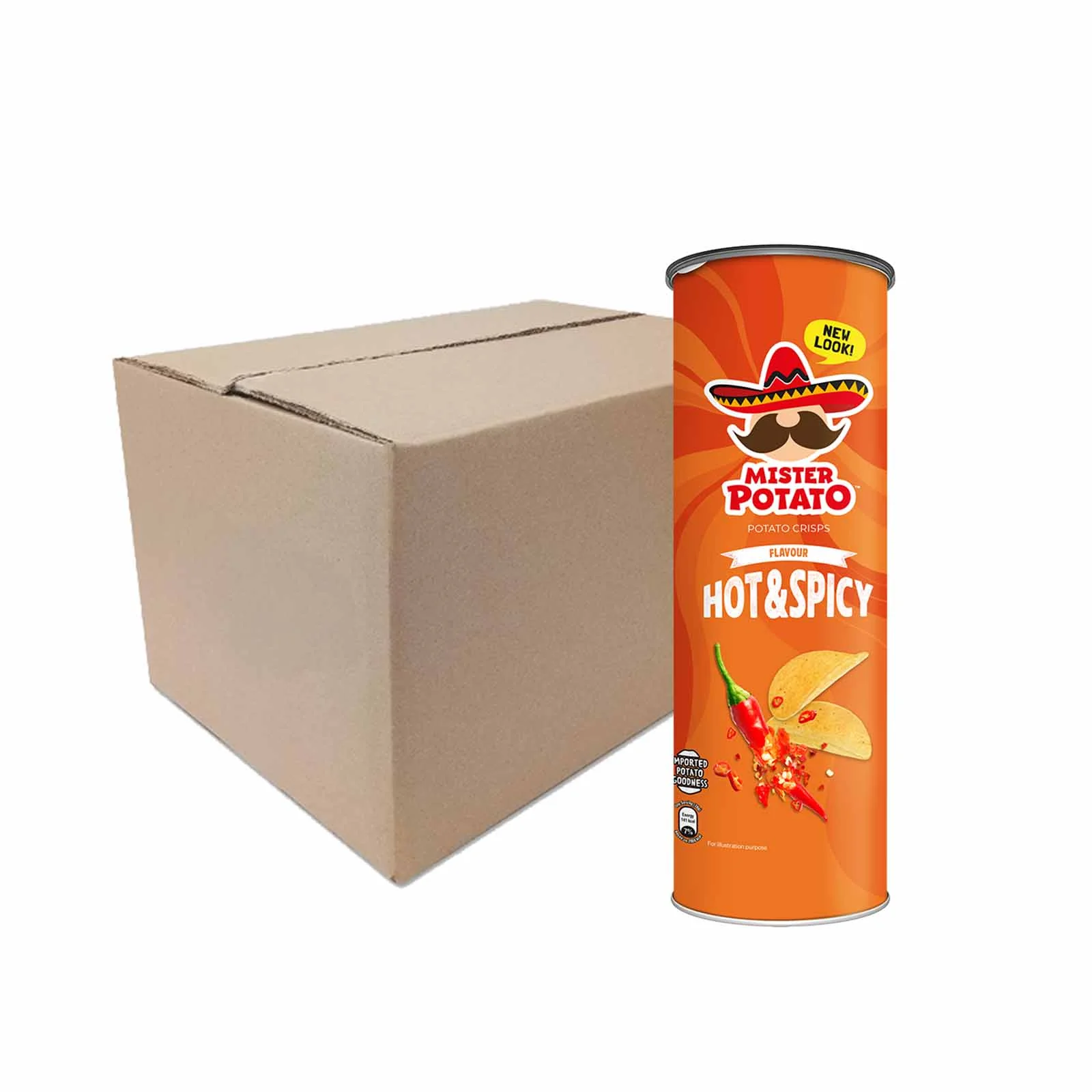 Mister Potato Hot and Spicy Flavour Potato Crisps 125g - Image 2