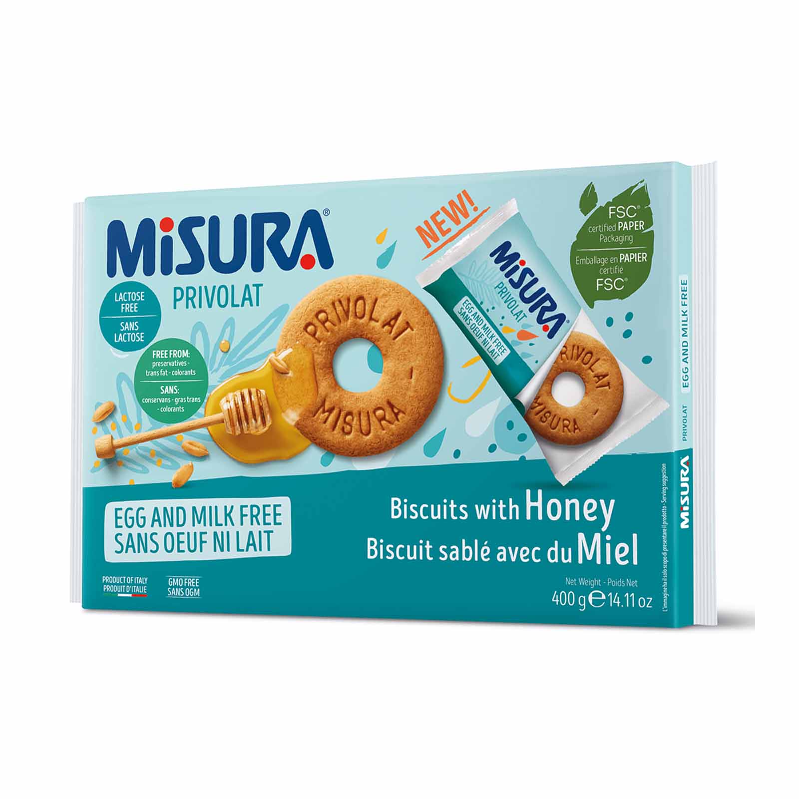 Misura Privolat Biscuits with Honey 400g - Image 2