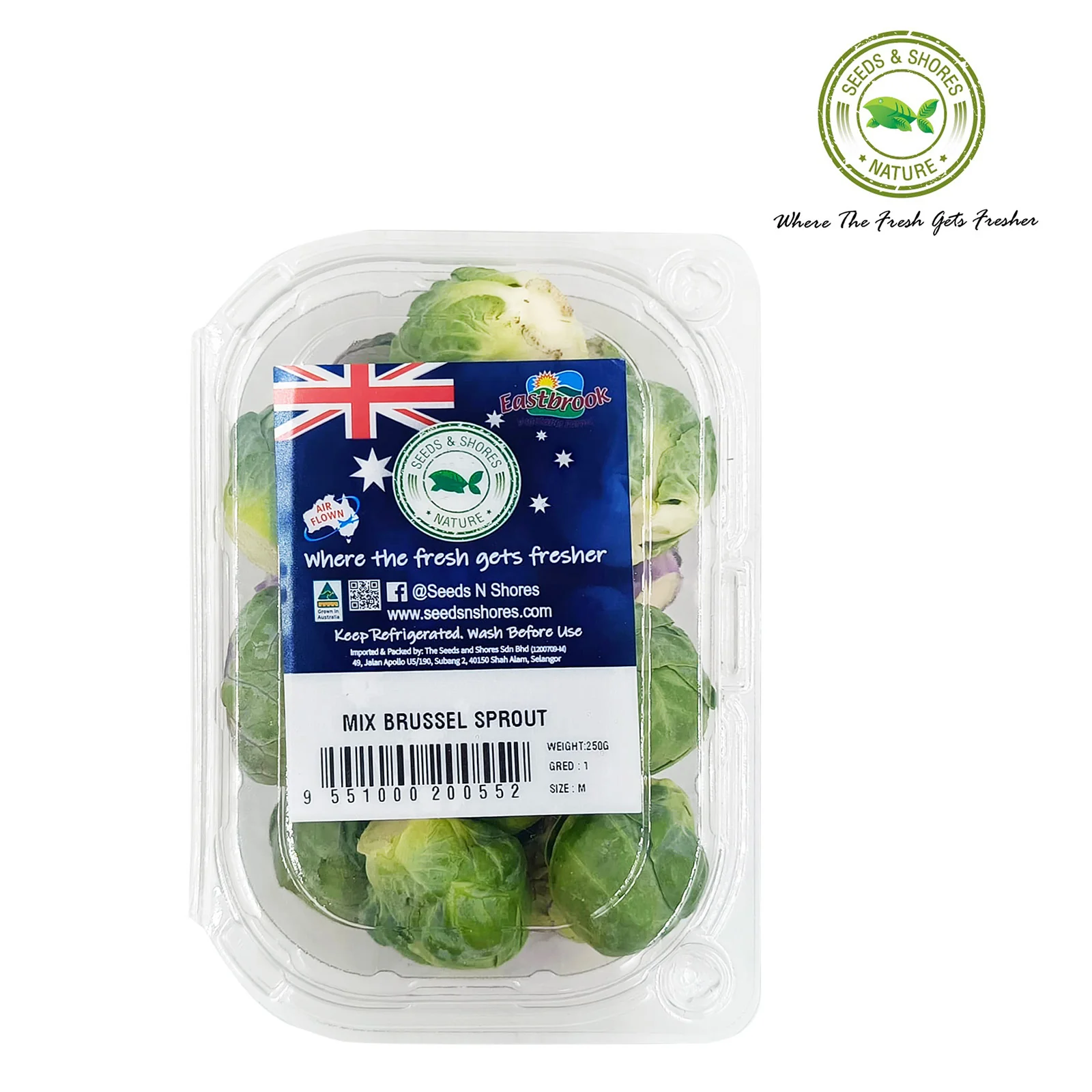 The Seeds and Shores Mixed Brussel Sprout (Australia) 250g - Image 2