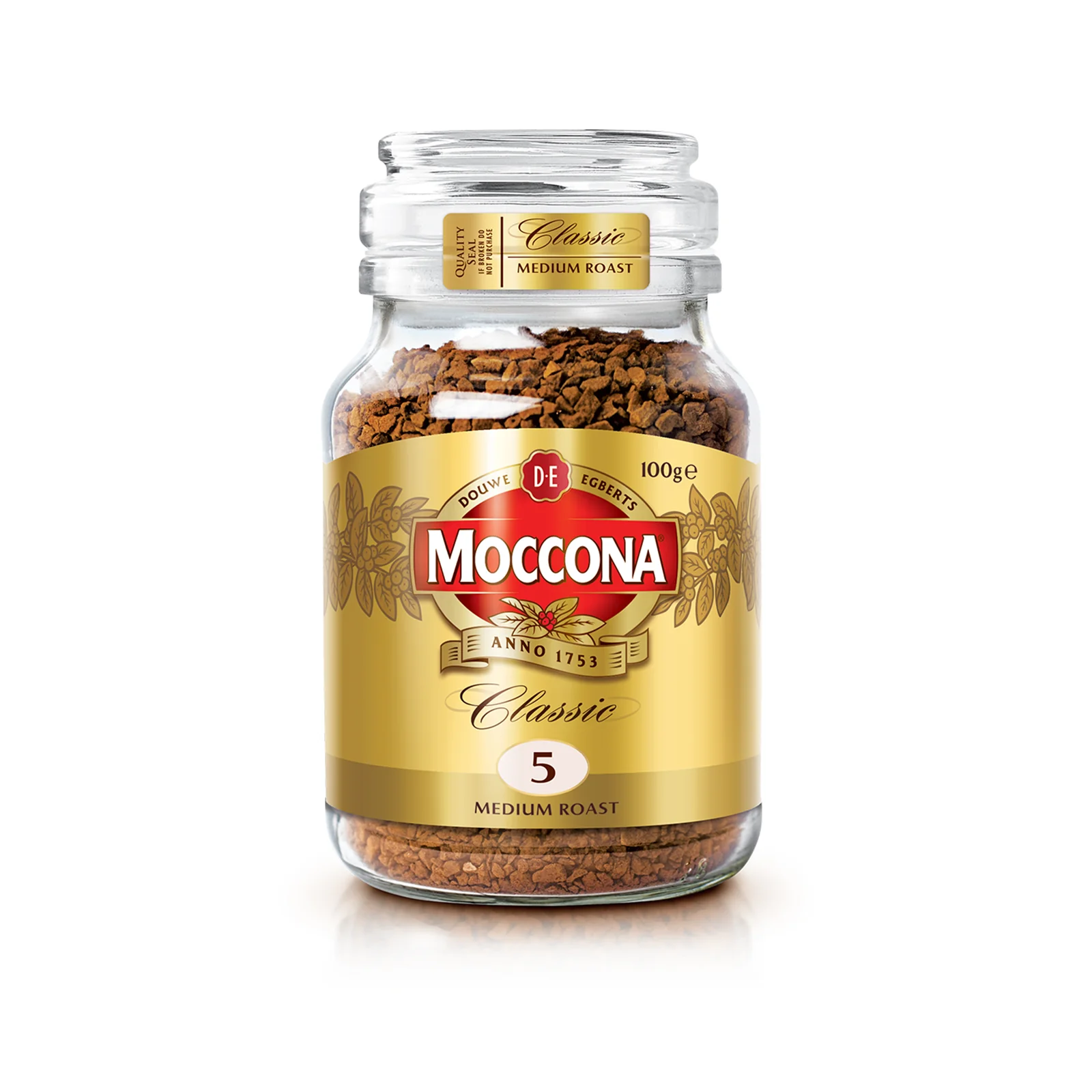 Moccona Classic Medium Roast Intensity 5 Freeze Dried Instant Coffee 100g - Image 2