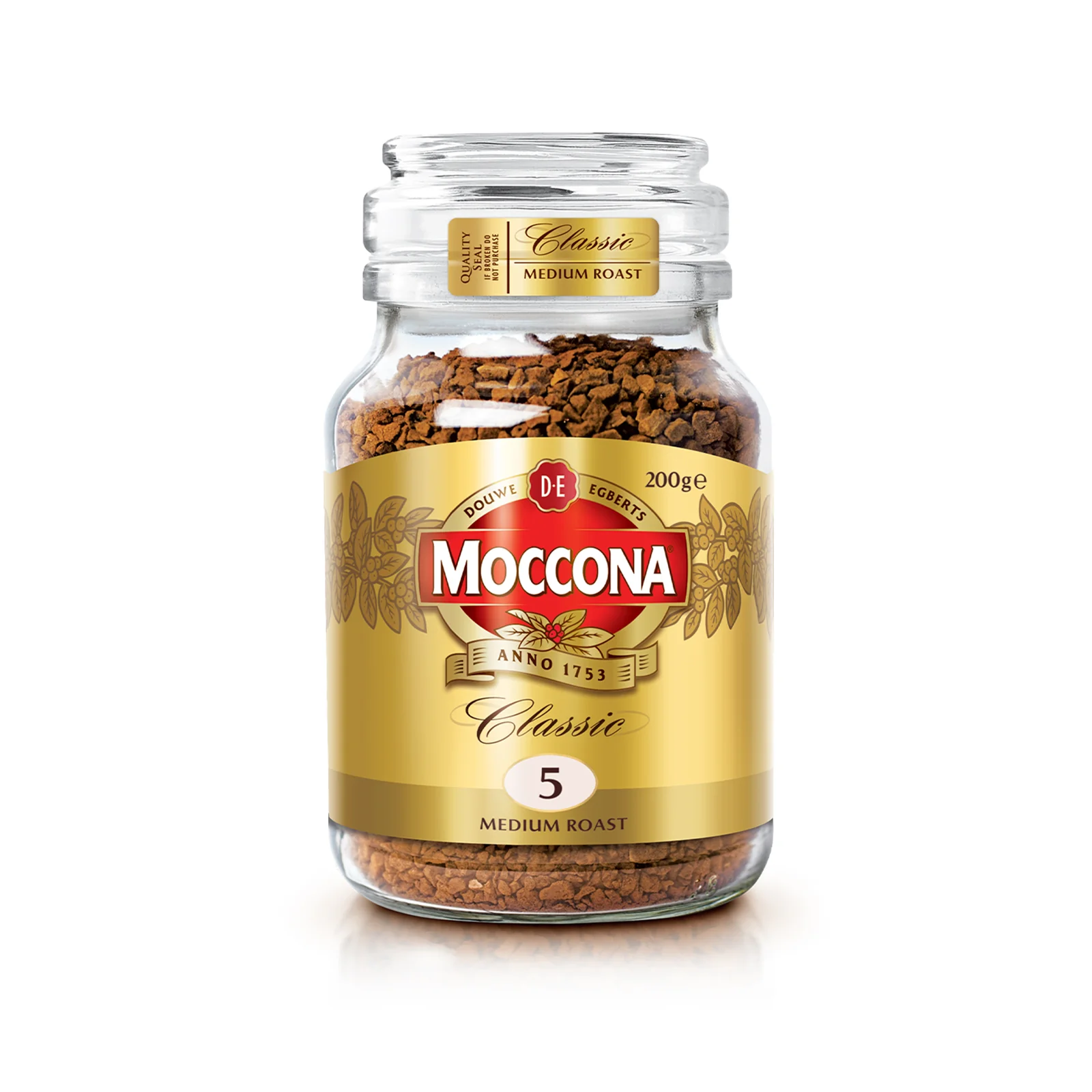 Moccona Classic Medium Roast Intensity 5 Freeze Dried Instant Coffee 200g - Image 2