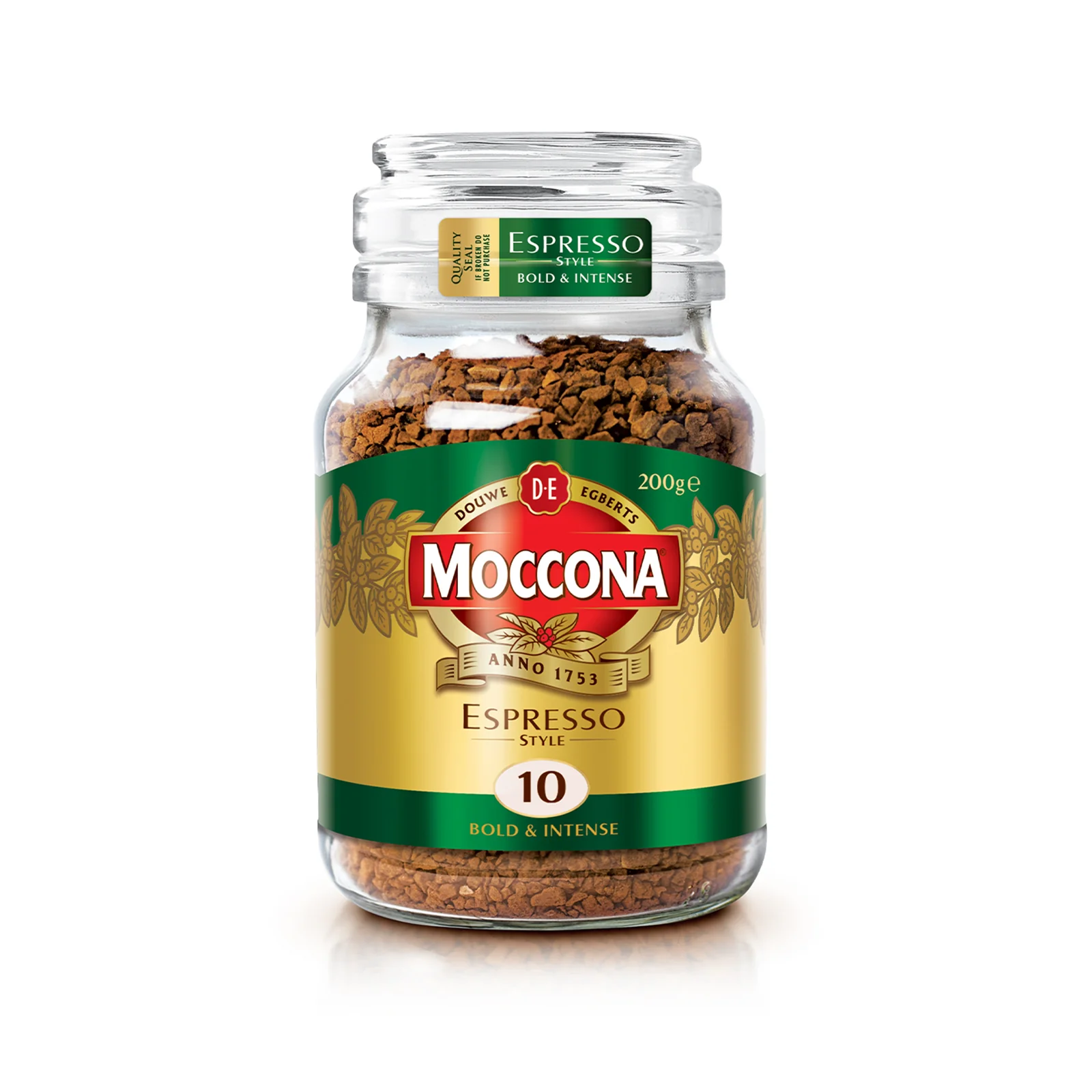 Moccona Espresso Style Intensity 10 Freeze Dried Instant Coffee 200g - Image 2