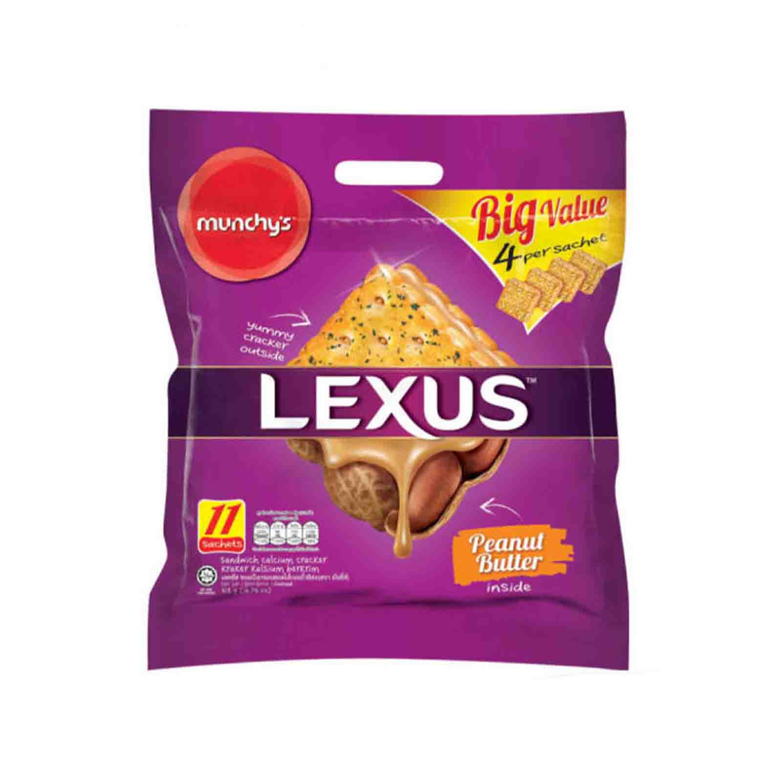 Munchy's Lexus Peanut Butter Sandwich Cracker 418g - Image 2