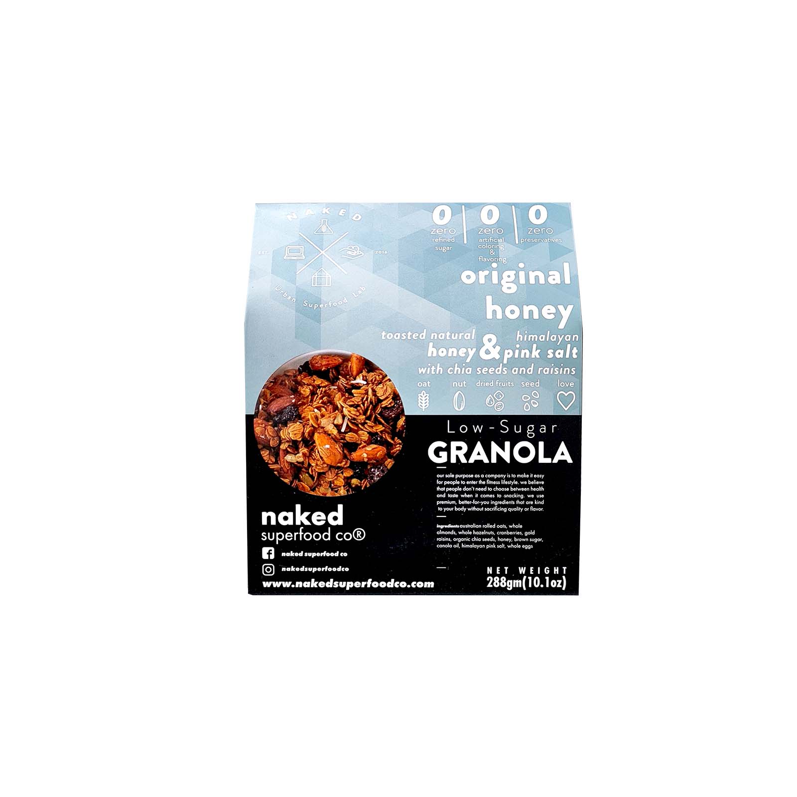 Naked Superfood Low Sugar Granola Original 288g - Image 2