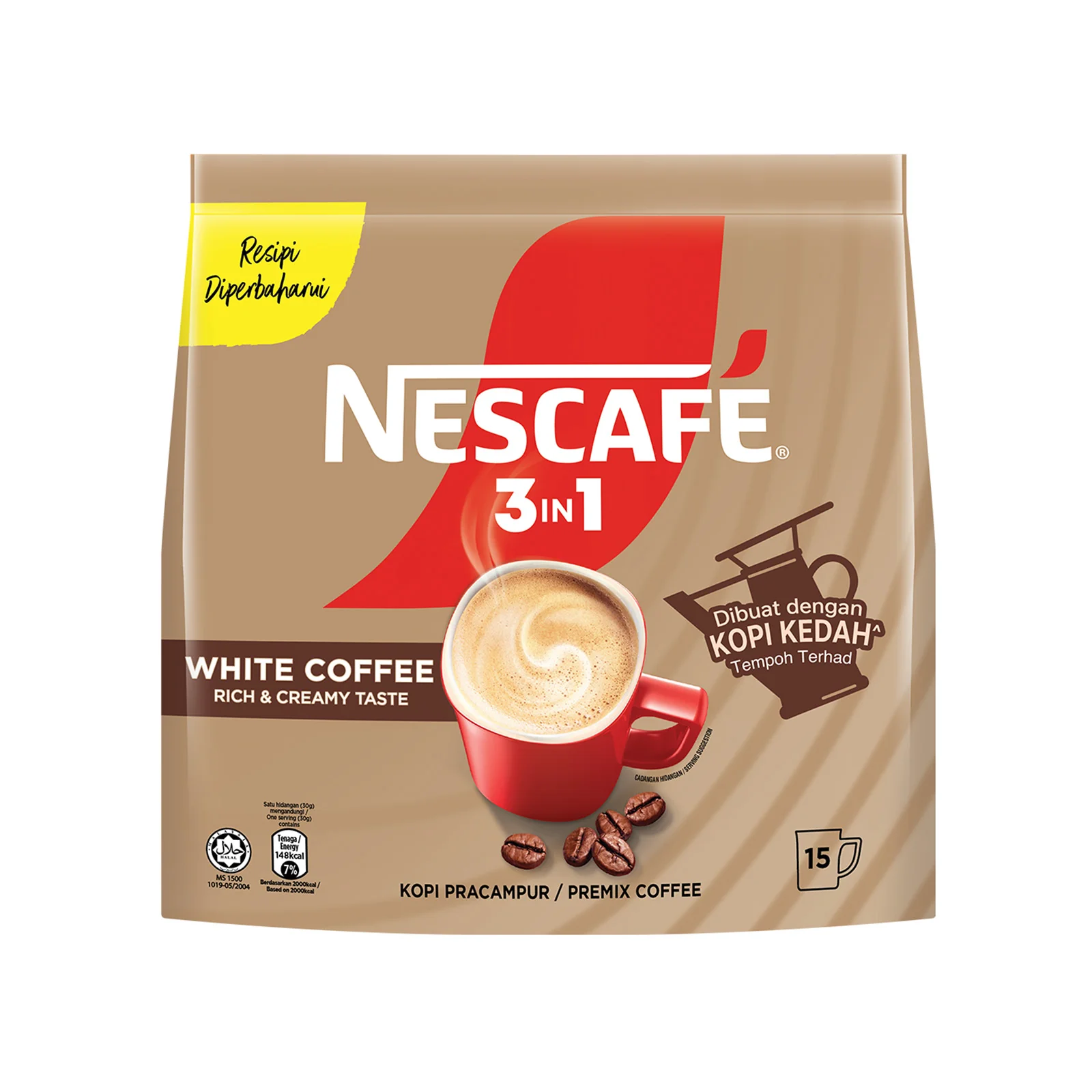 Nescafe Blend & Brew 3 In 1 Instant White Coffee 32g x 15 - Image 2