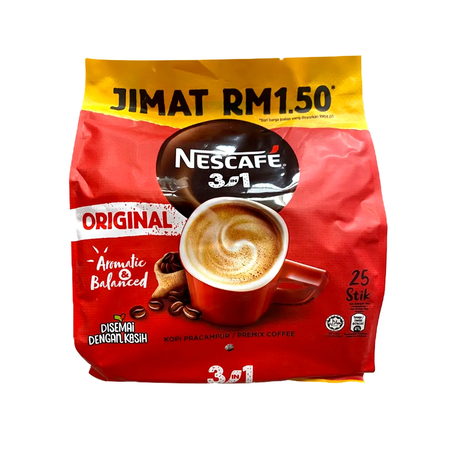 Nescafe 3 In 1 Original 18g x 25 - Image 2