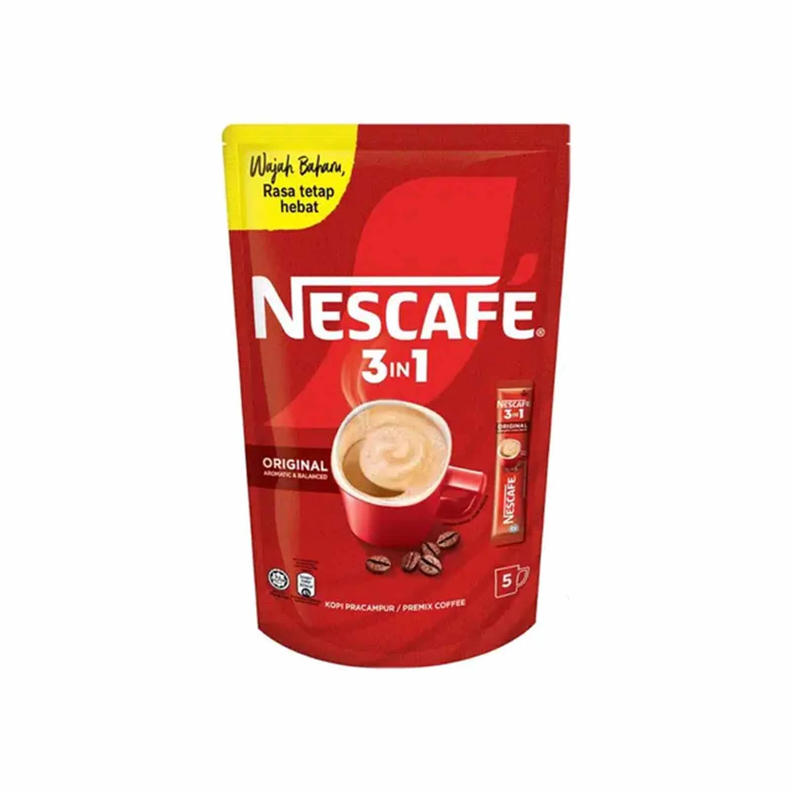 Nescafe 3 In 1 Original Instant Coffee 18g x 5 - Image 3