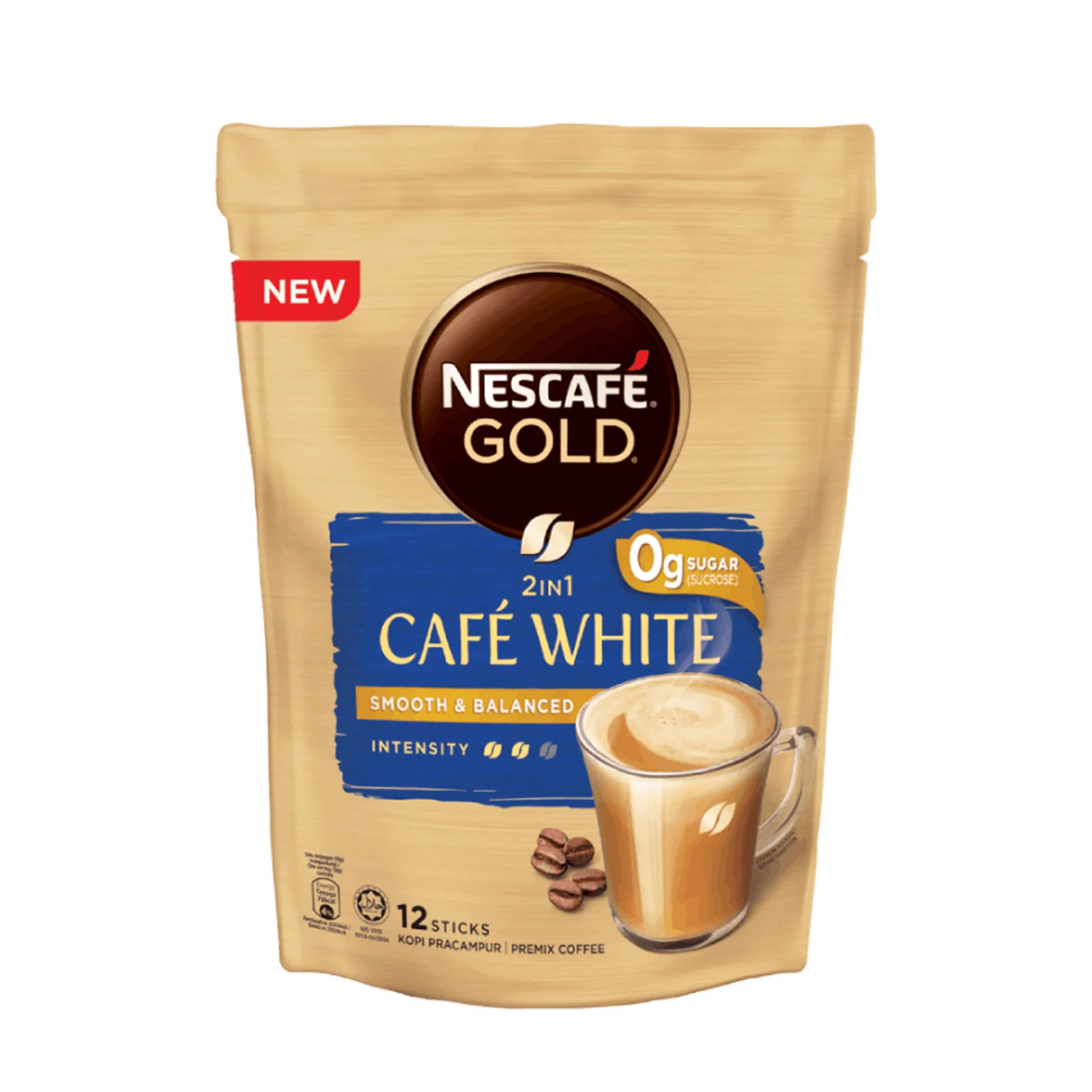 Nescafe Gold 2 in 1 Cafe White Coffee 16g x 12 - Image 2