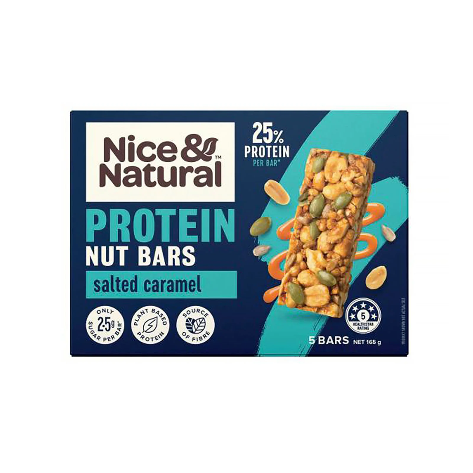 Nice And Natural Protein Nut Bar Salted Caramel 165g - Image 2
