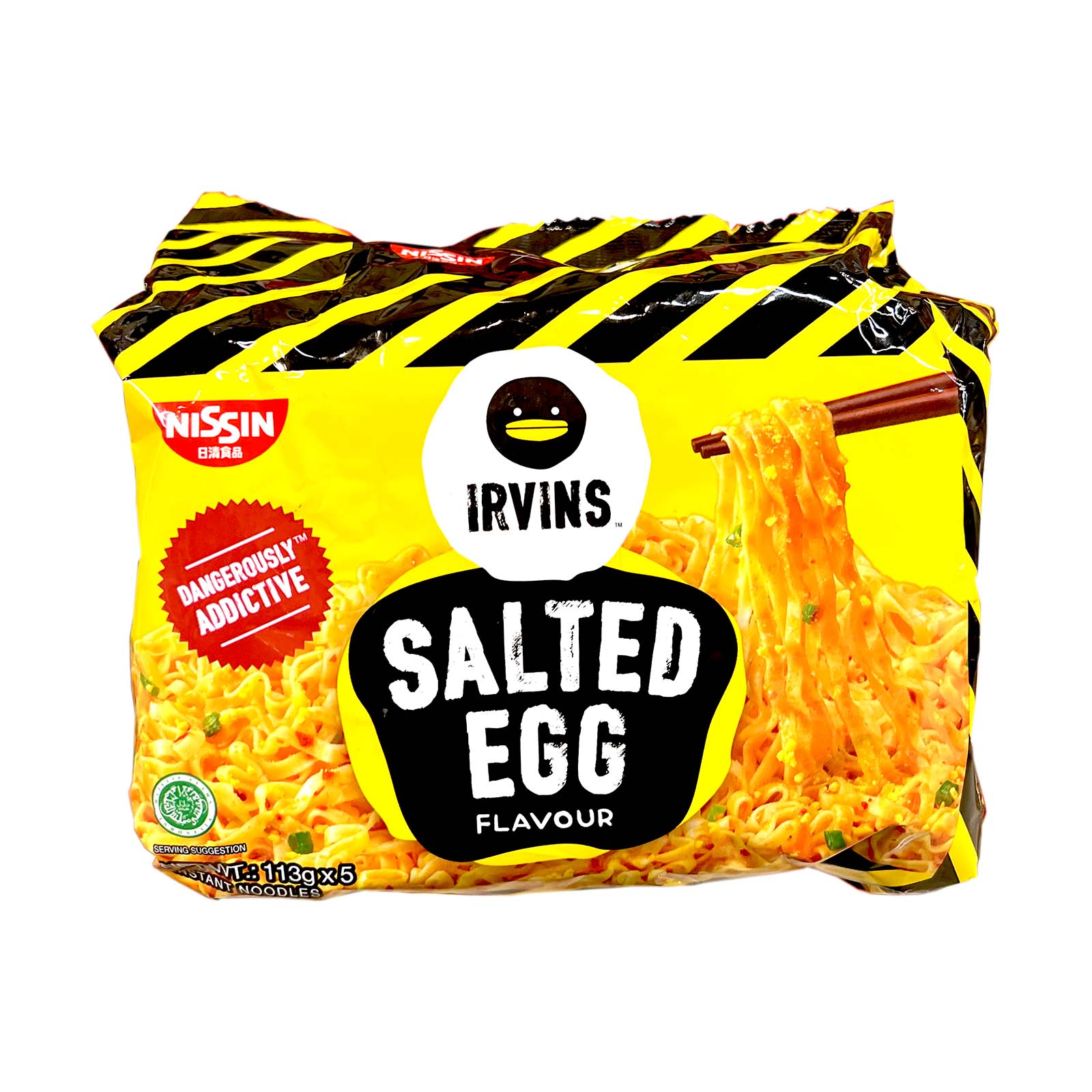 Nissin Irvins Salted Egg Flavour Instant Noodles 113g x 5 - Image 2