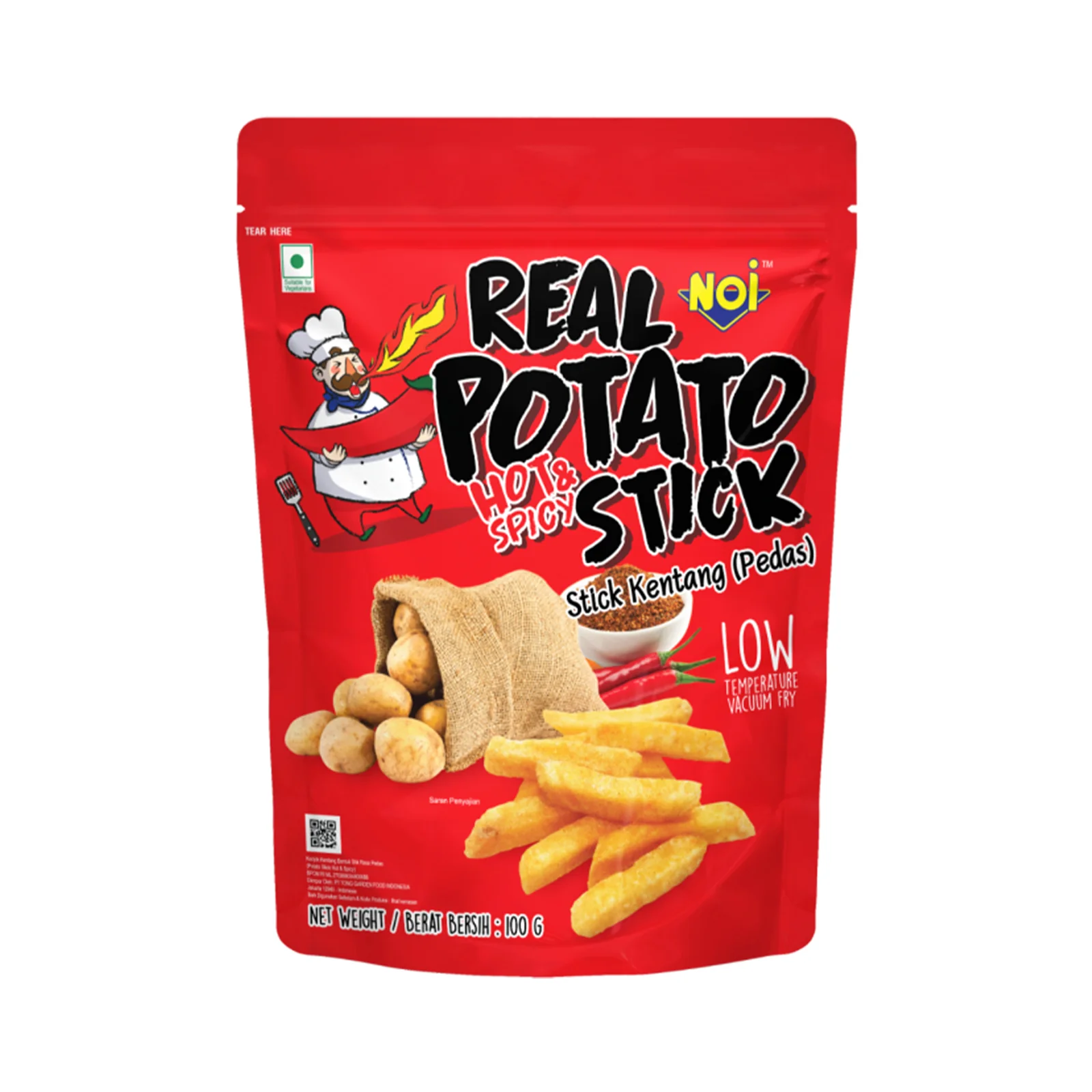 NOI Real Potato Stick Hot and Spicy 100g - Image 2