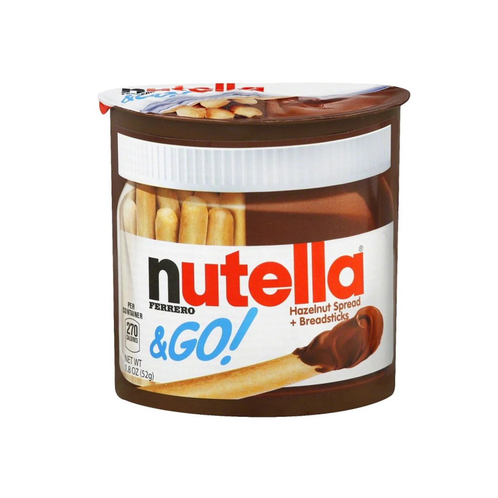 Nutella Fererro N Go Hazelnut Spread with Breadsticks Snack 52g - Image 2