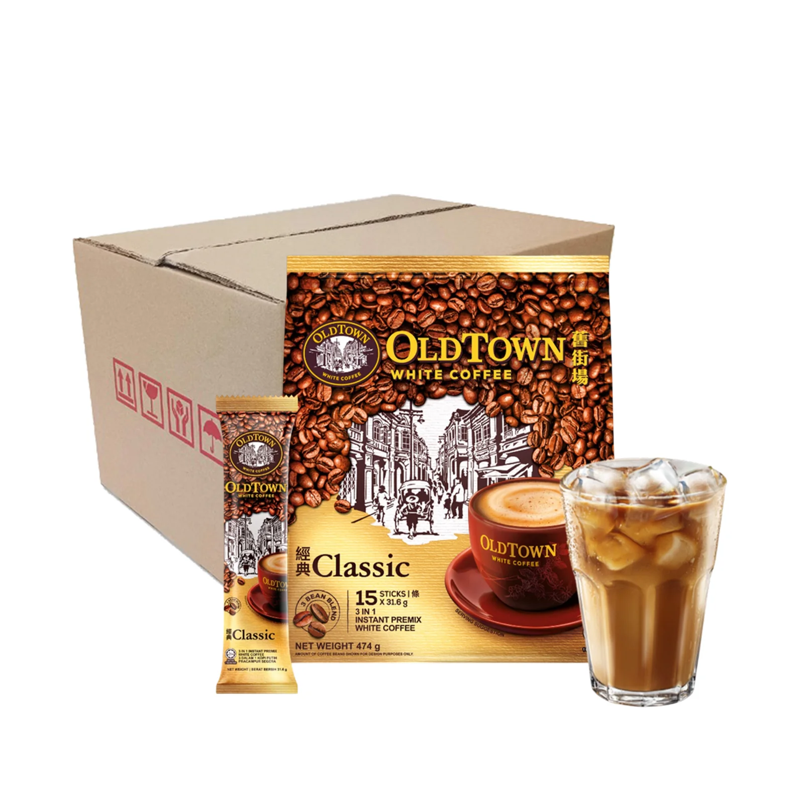 Old Town Classic Instant 3 in 1 Premix White Coffee 31.6g x 15 - Image 4