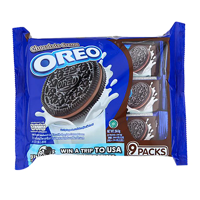 Oreo Chocolate Cream Sandwich Biscuits Multipack 28.5g x 9 - Image 2