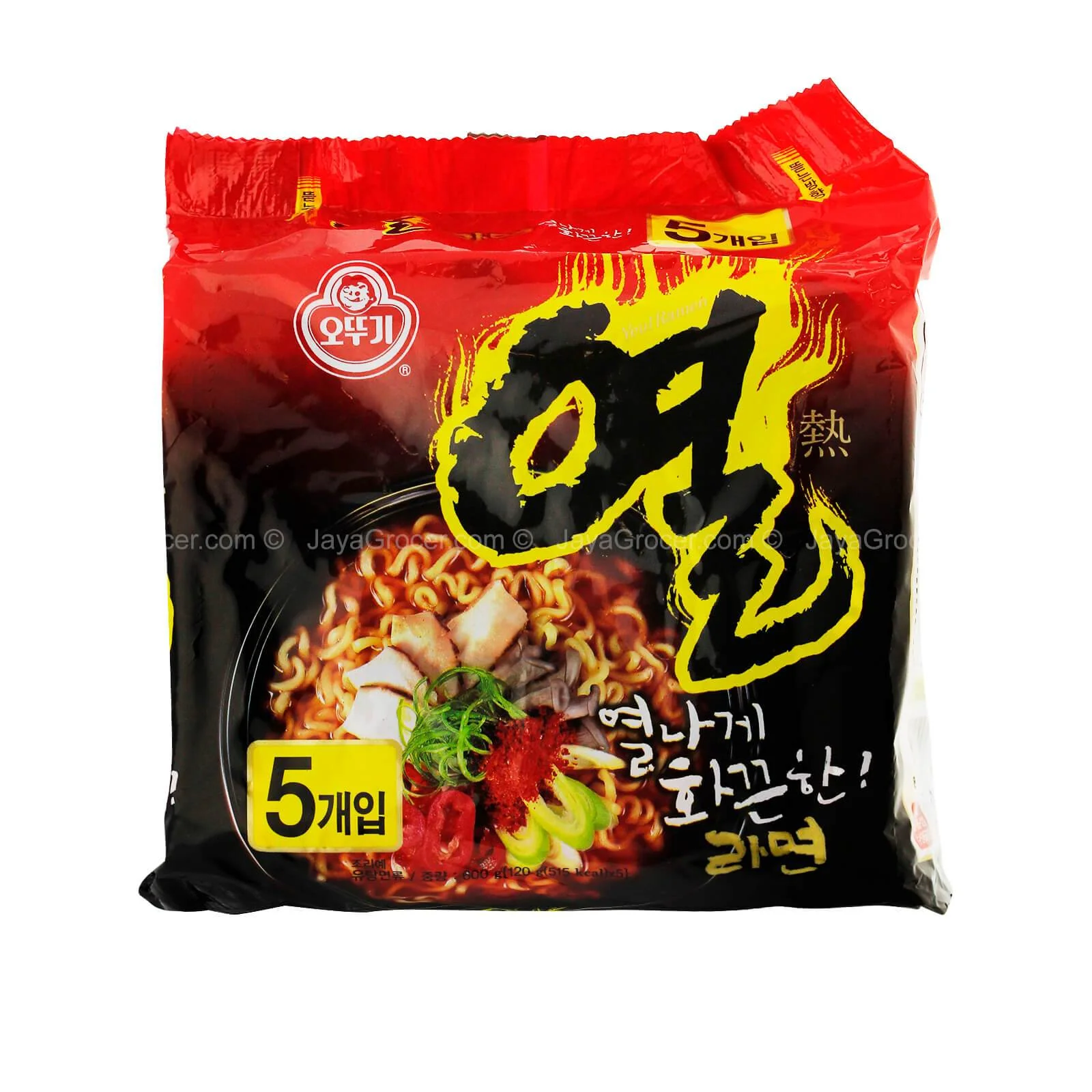 Ottogi Yeul Ramen Instant Noodle (Super Spicy) 120g x 5 - Image 2