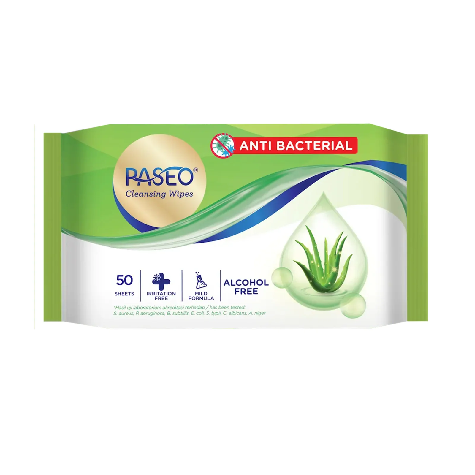 Paseo Anti Bacterial Wipes 50pcs/pack