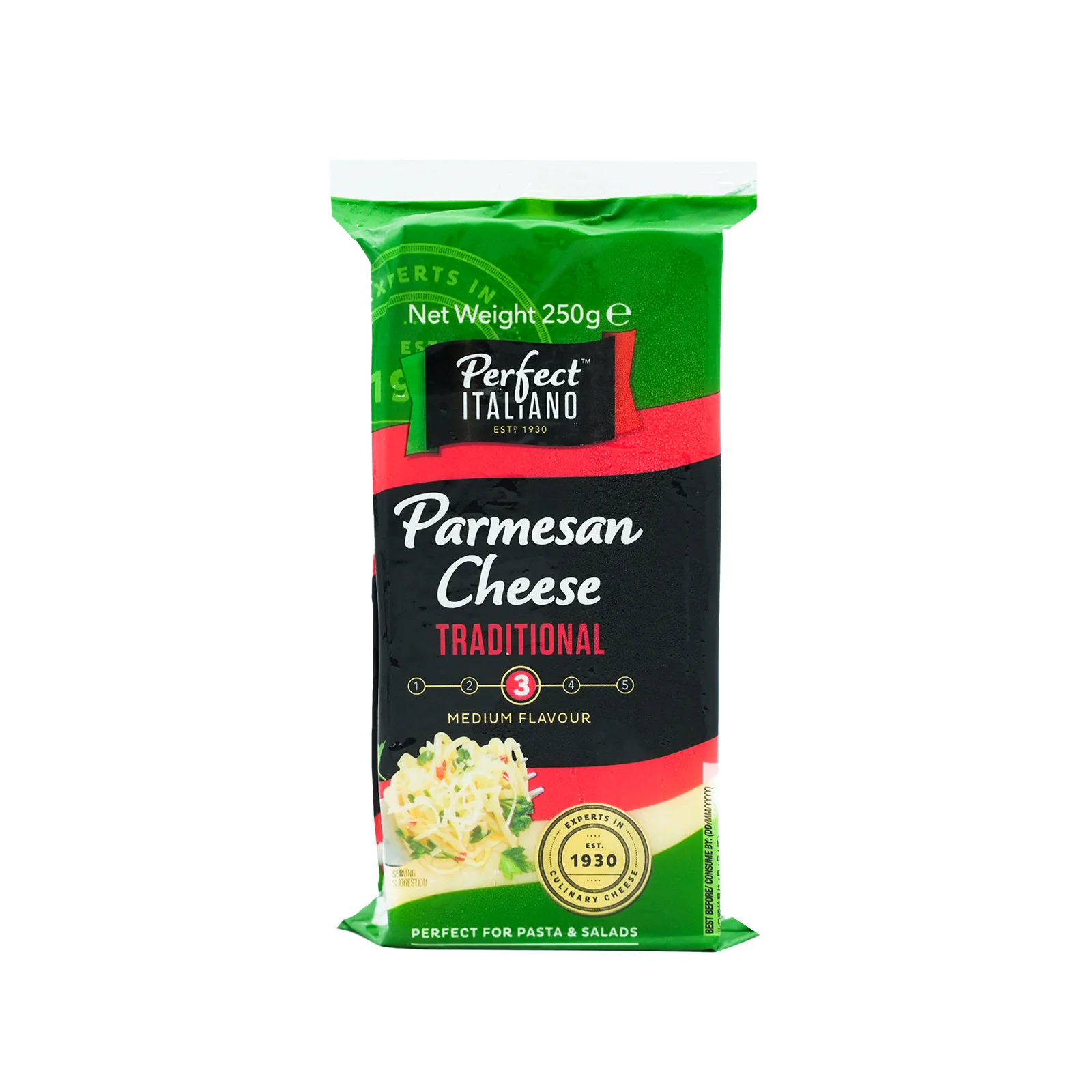 Perfect Italiano Medium Flavour Parmesan Block Cheese 250g - Image 2