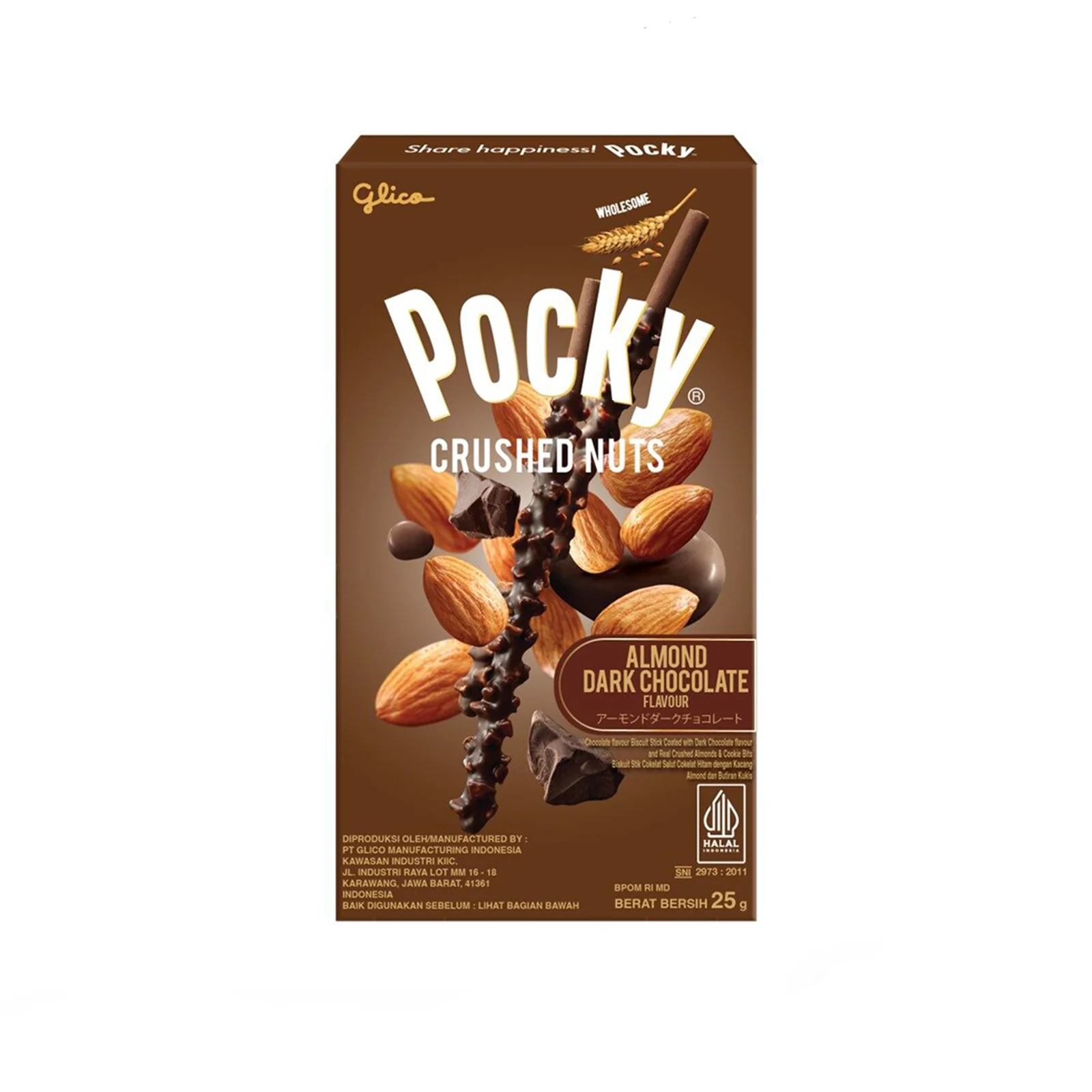 Pocky Crushed Nuts Almond Dark Chocolate 25g
