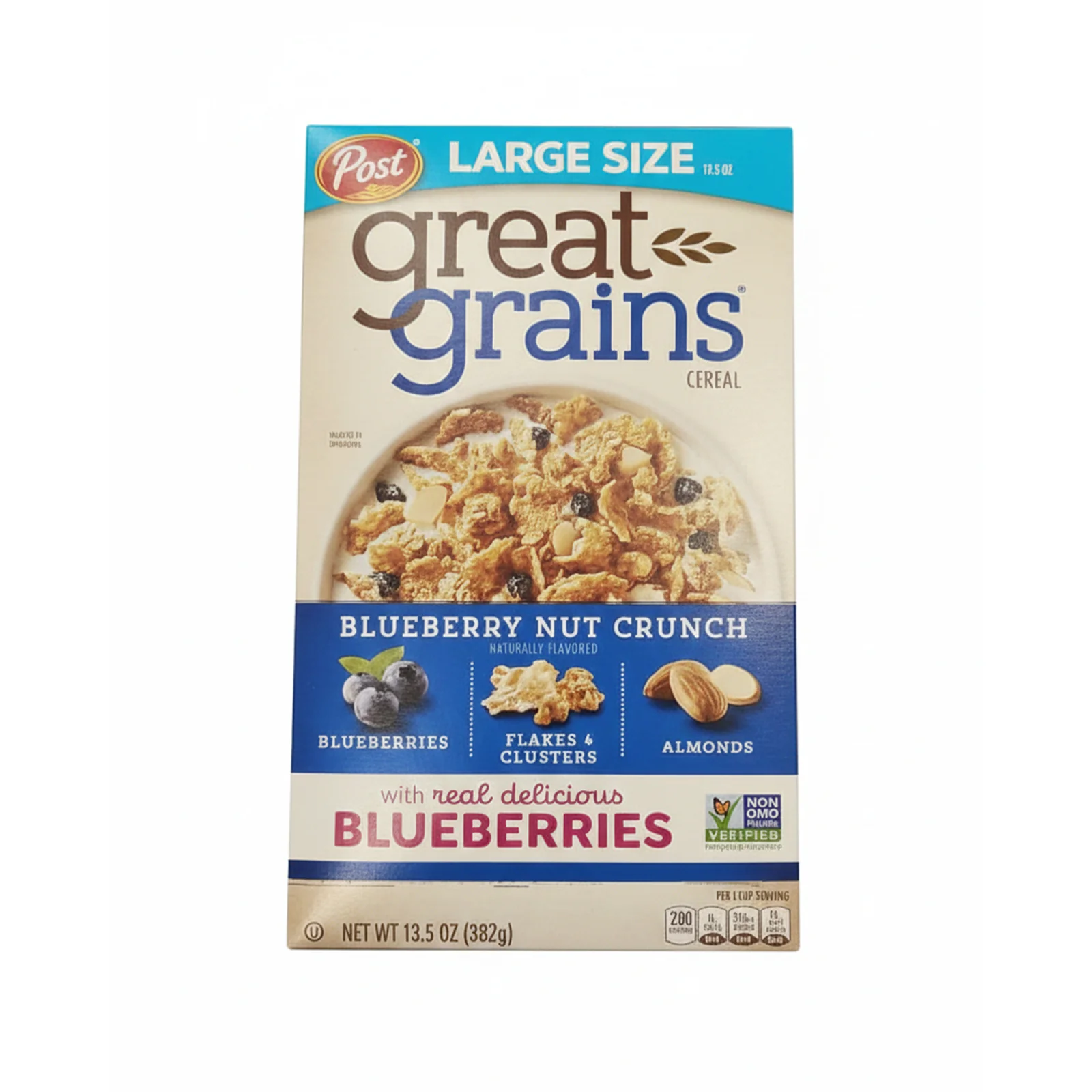 Post Blueberry Morning Great Grains Cereal 382g - Image 2